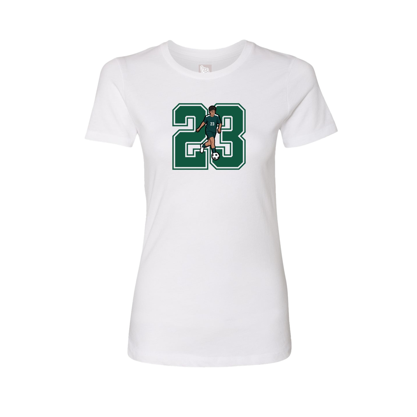Womens Tee — Number in White