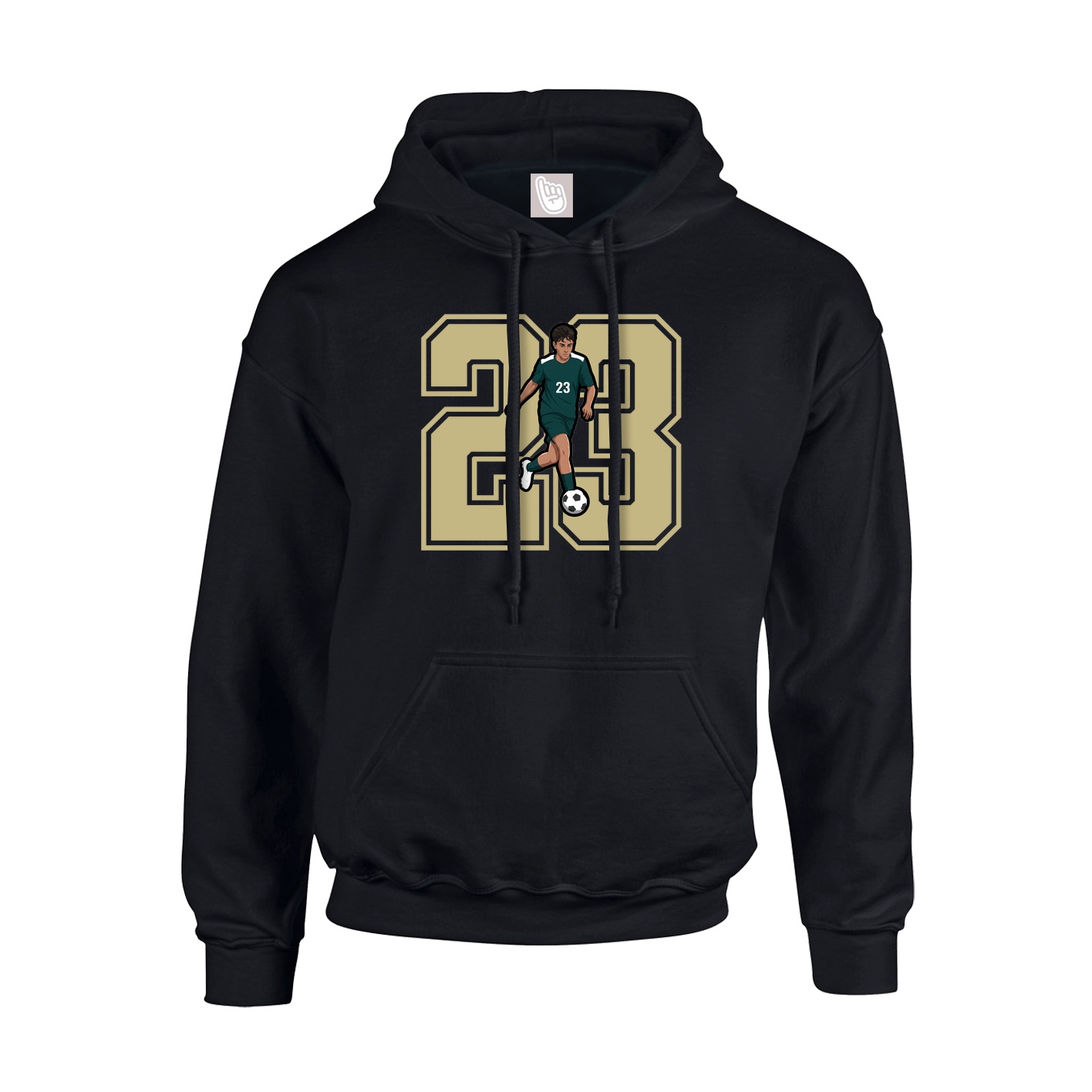 Hoodie — Number in Black