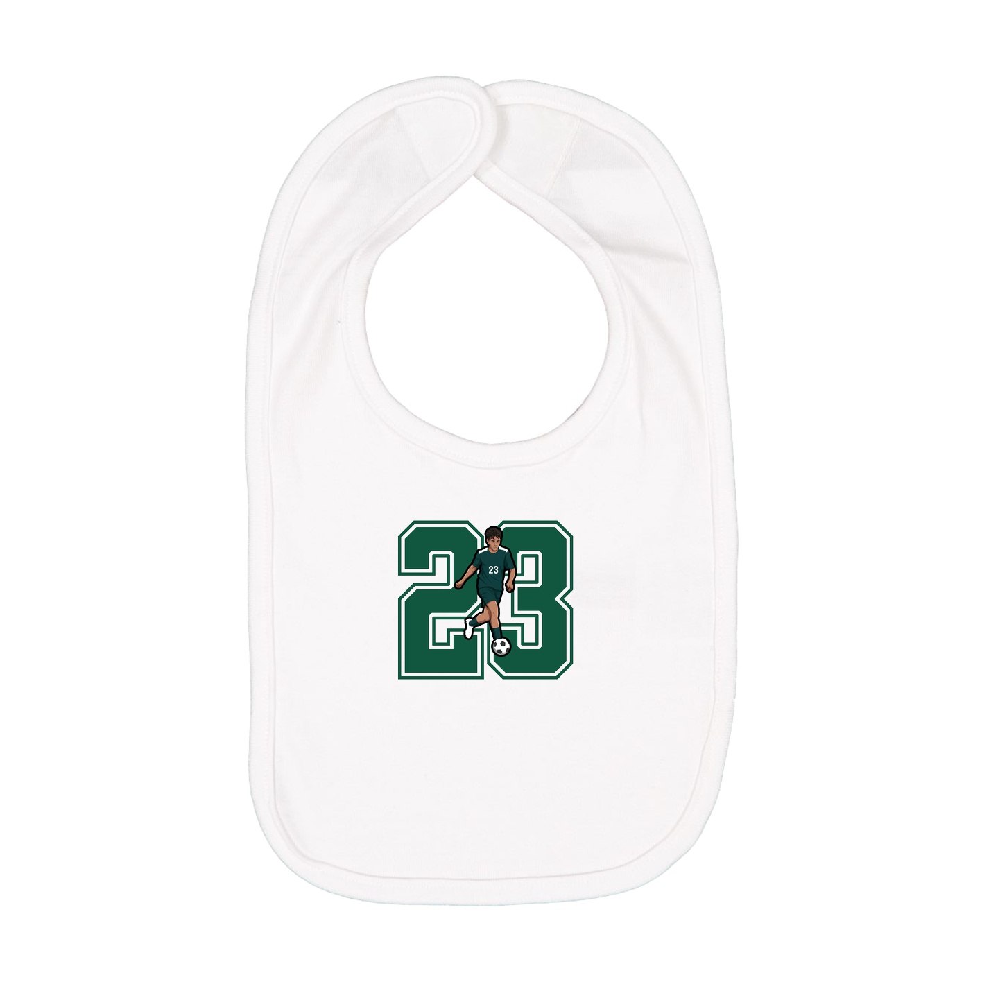 Infant Bib — Number in White