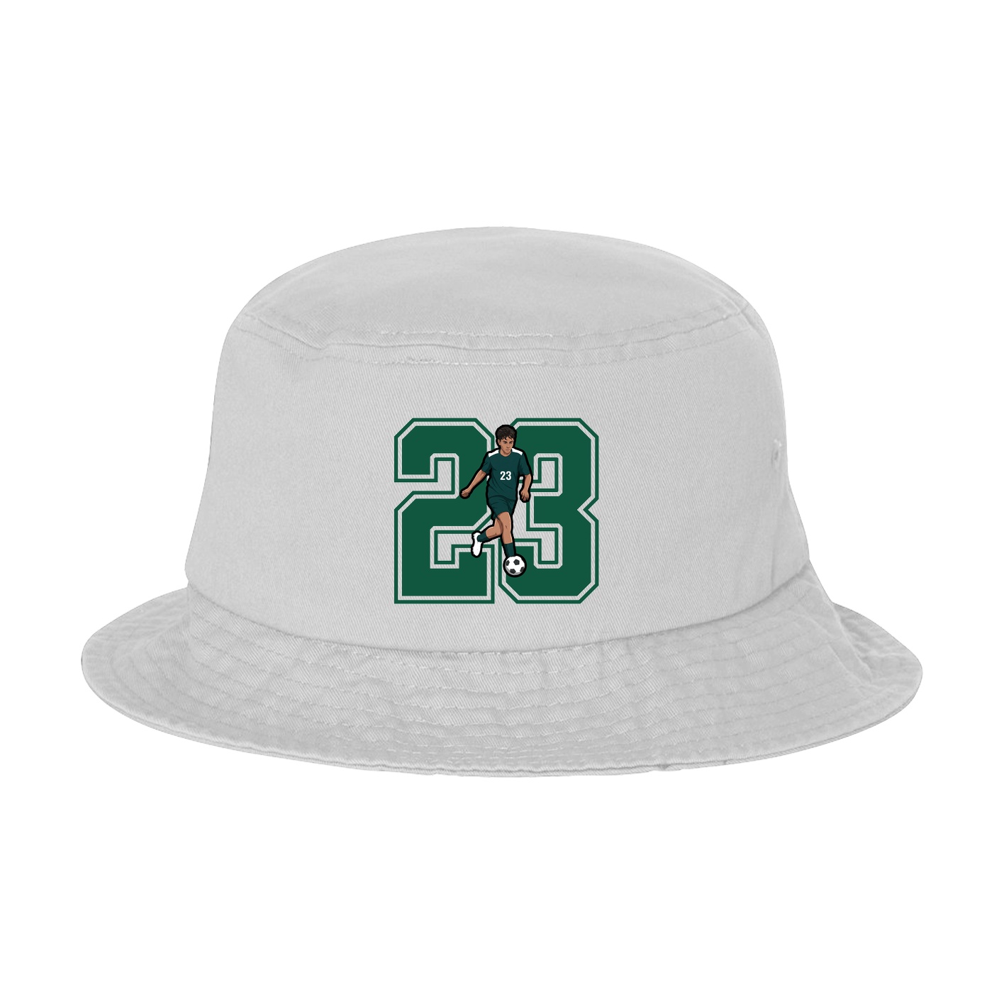 Bucket Cap — Number in White
