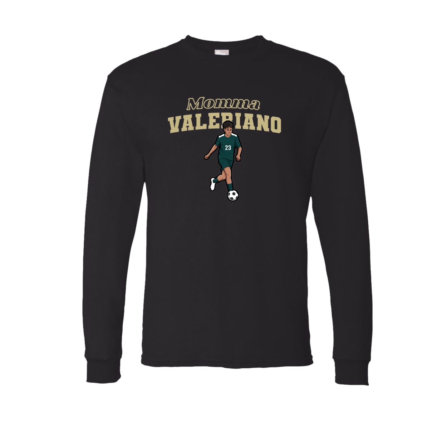 Long Sleeve Tee — Mothers Day Block in Black