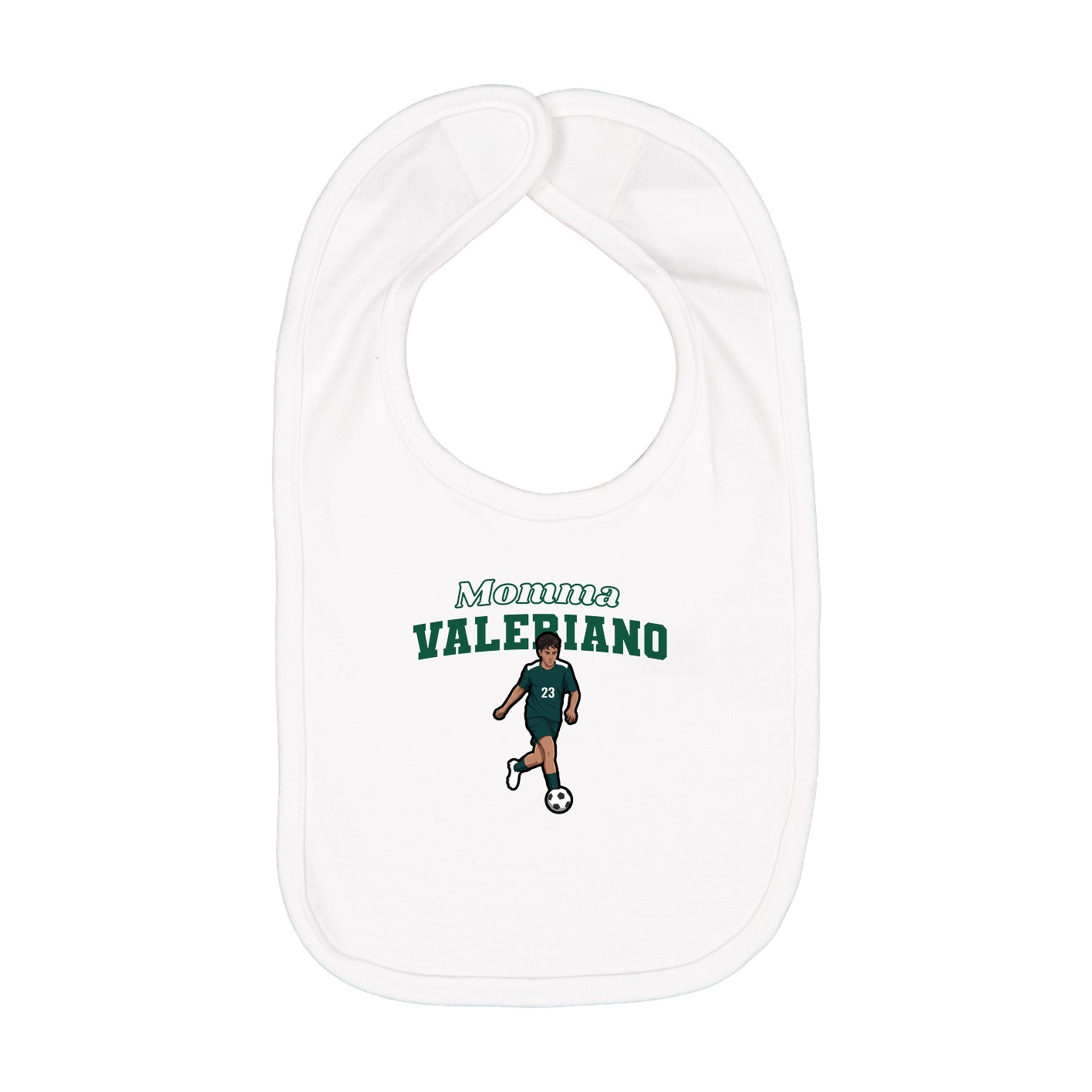 Infant Bib — Mothers Day Block in White