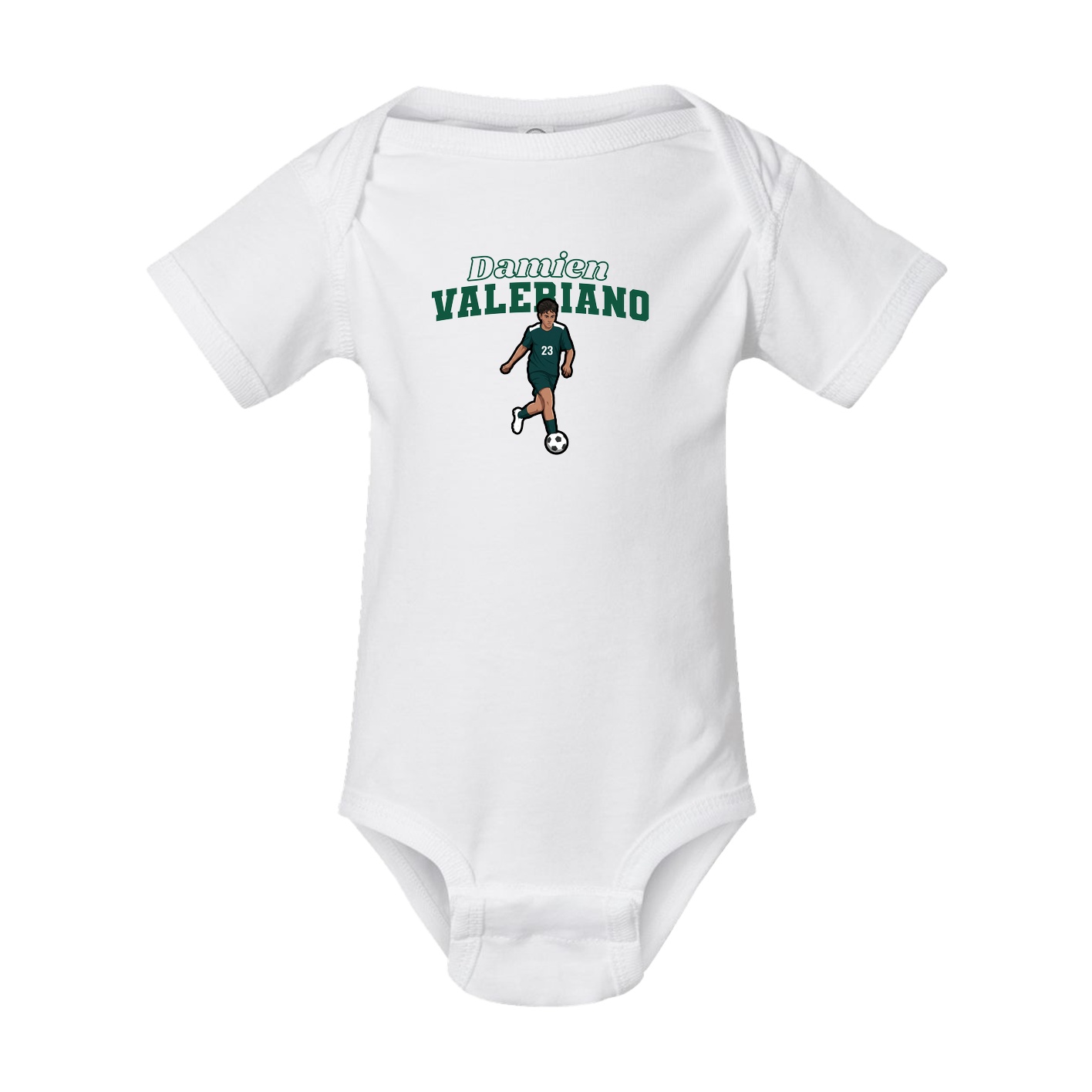 Baby Onesie — Name Arch in White