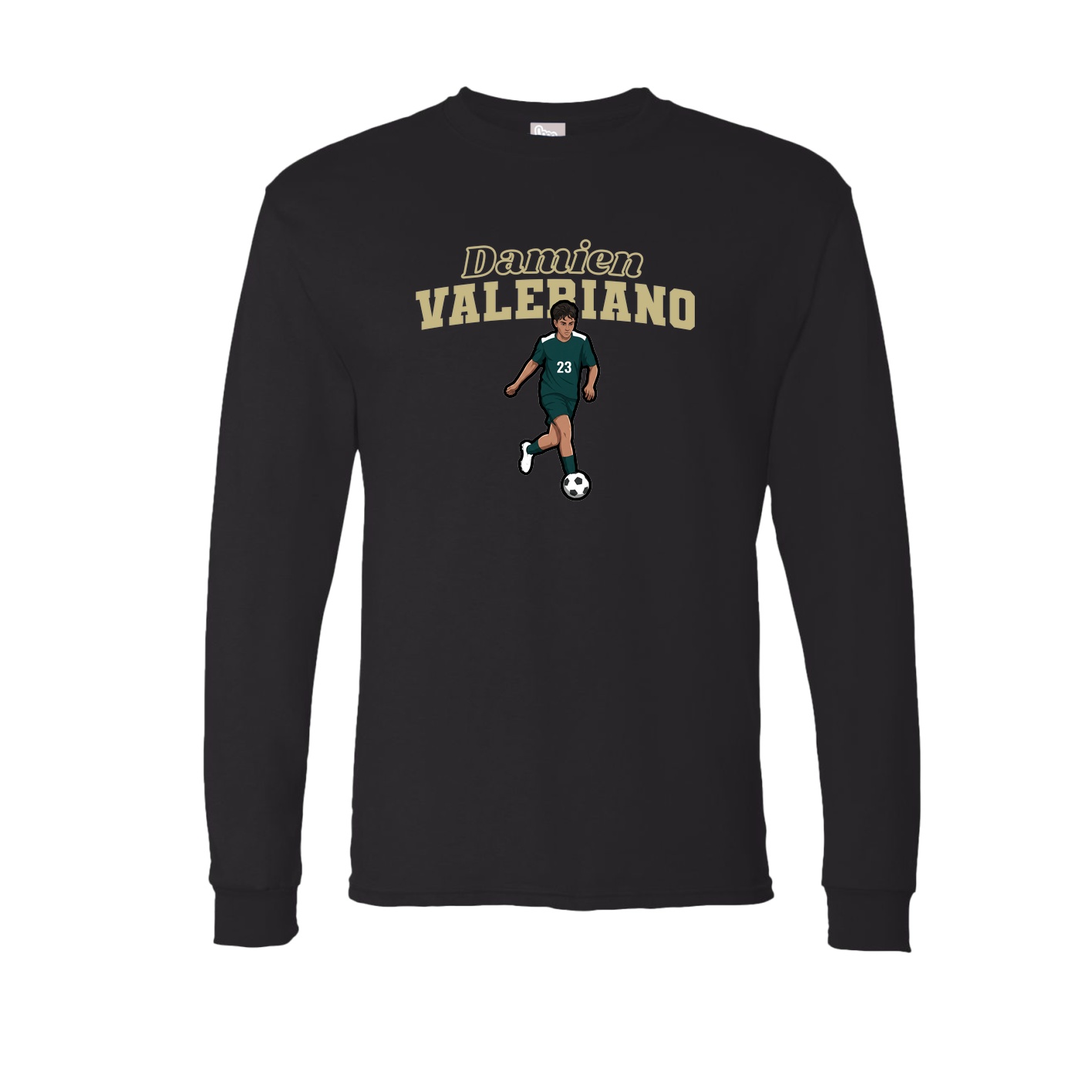 Long Sleeve Tee — Name Arch in Black