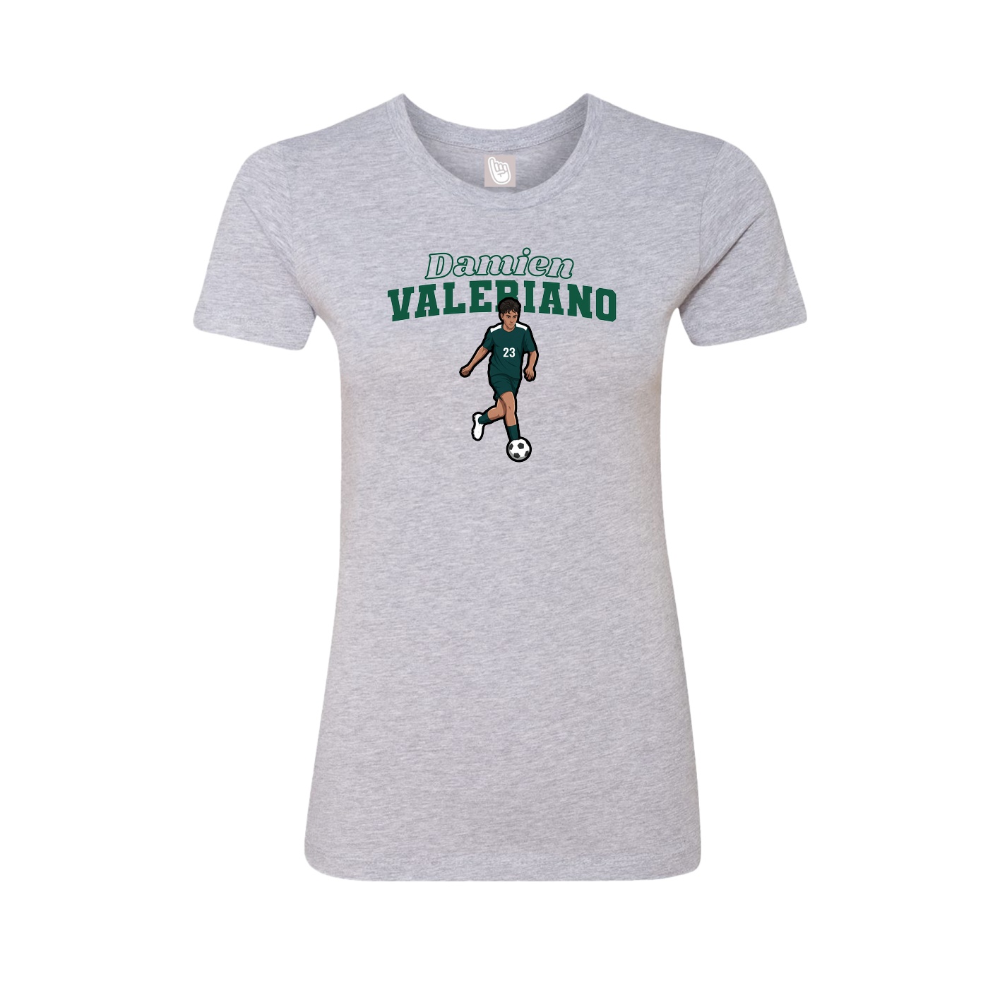 Womens Tee — Name Arch in Grey