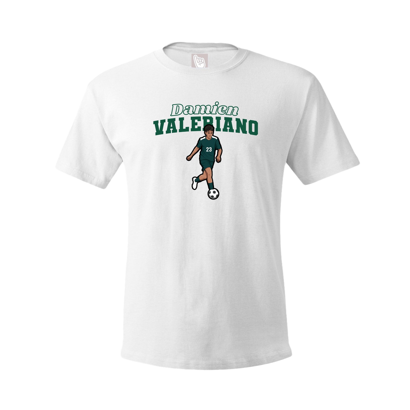Youth Tee — Name Arch in White