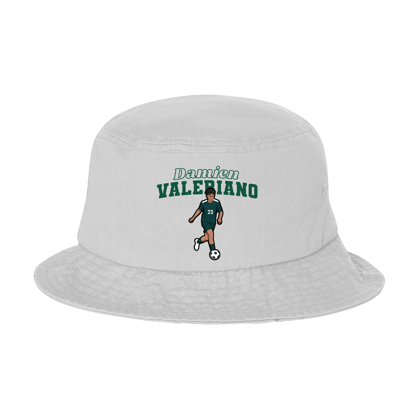 Bucket Cap — Name Arch in White
