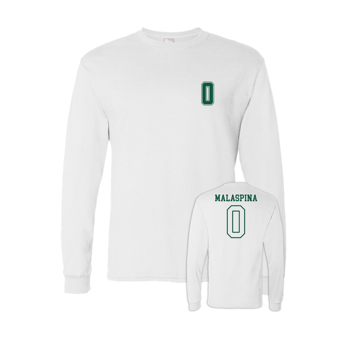 Long Sleeve Tee — Chest Back in White