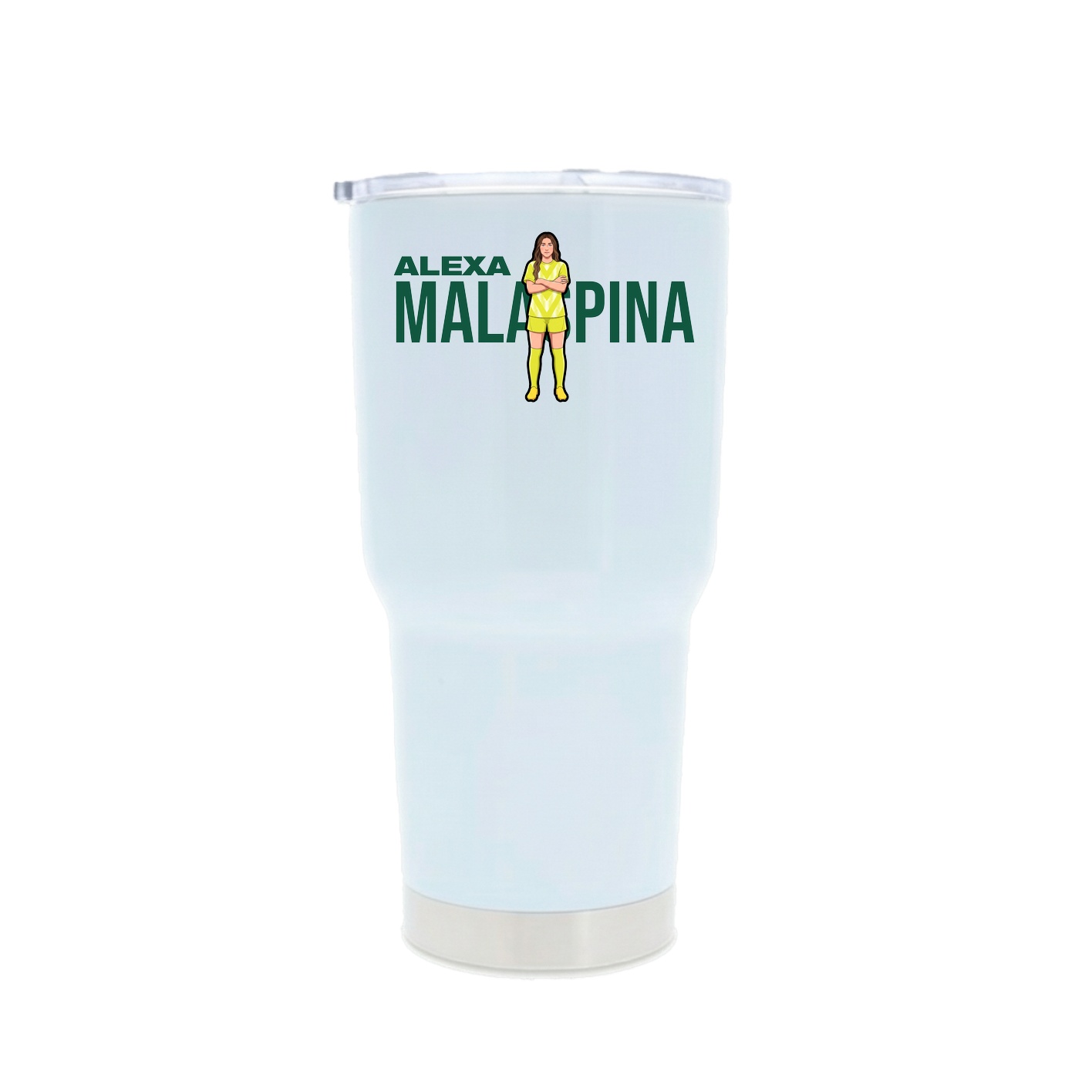 30oz Stainless Steel Tumbler — Player Name in White
