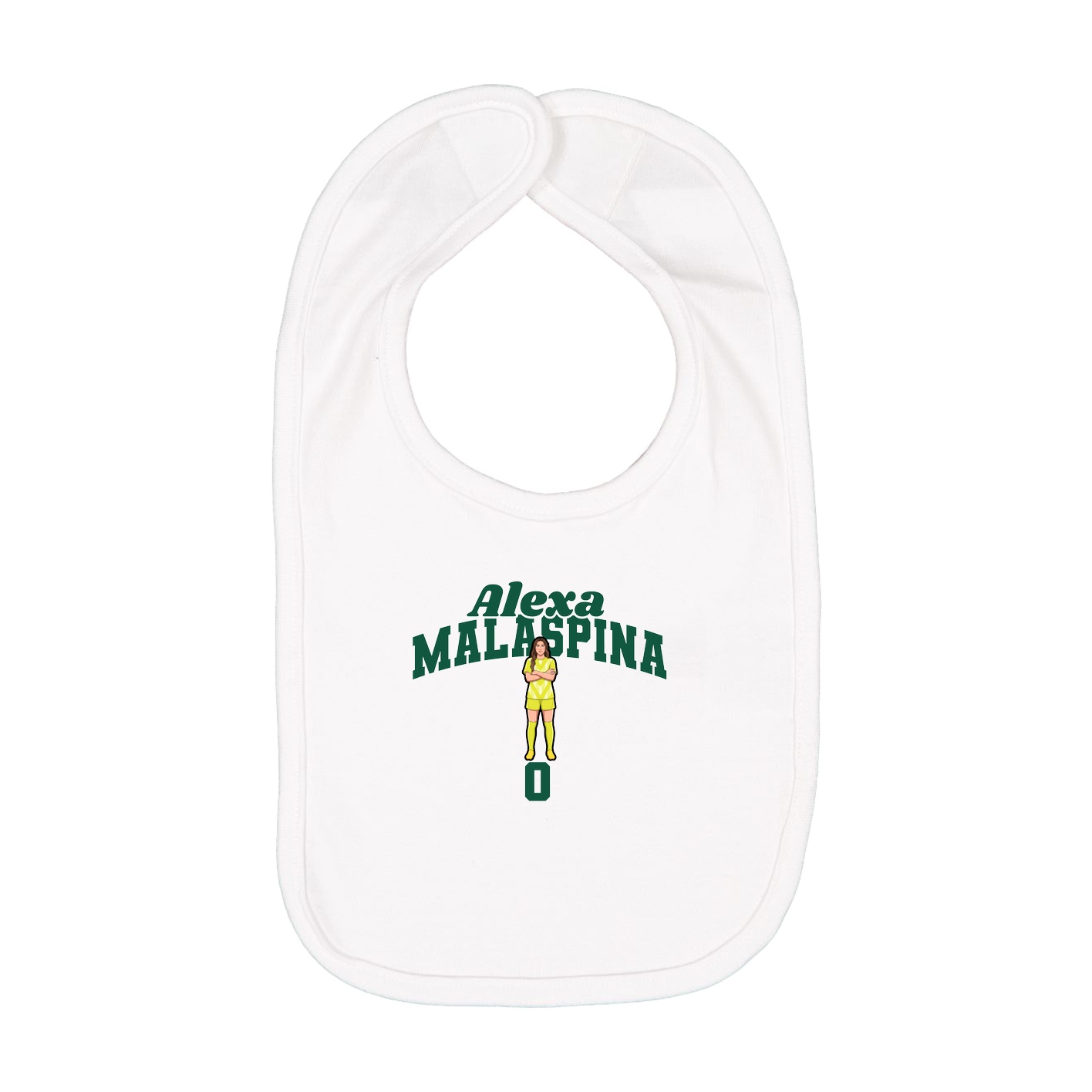 Infant Bib — Signature Arch in White