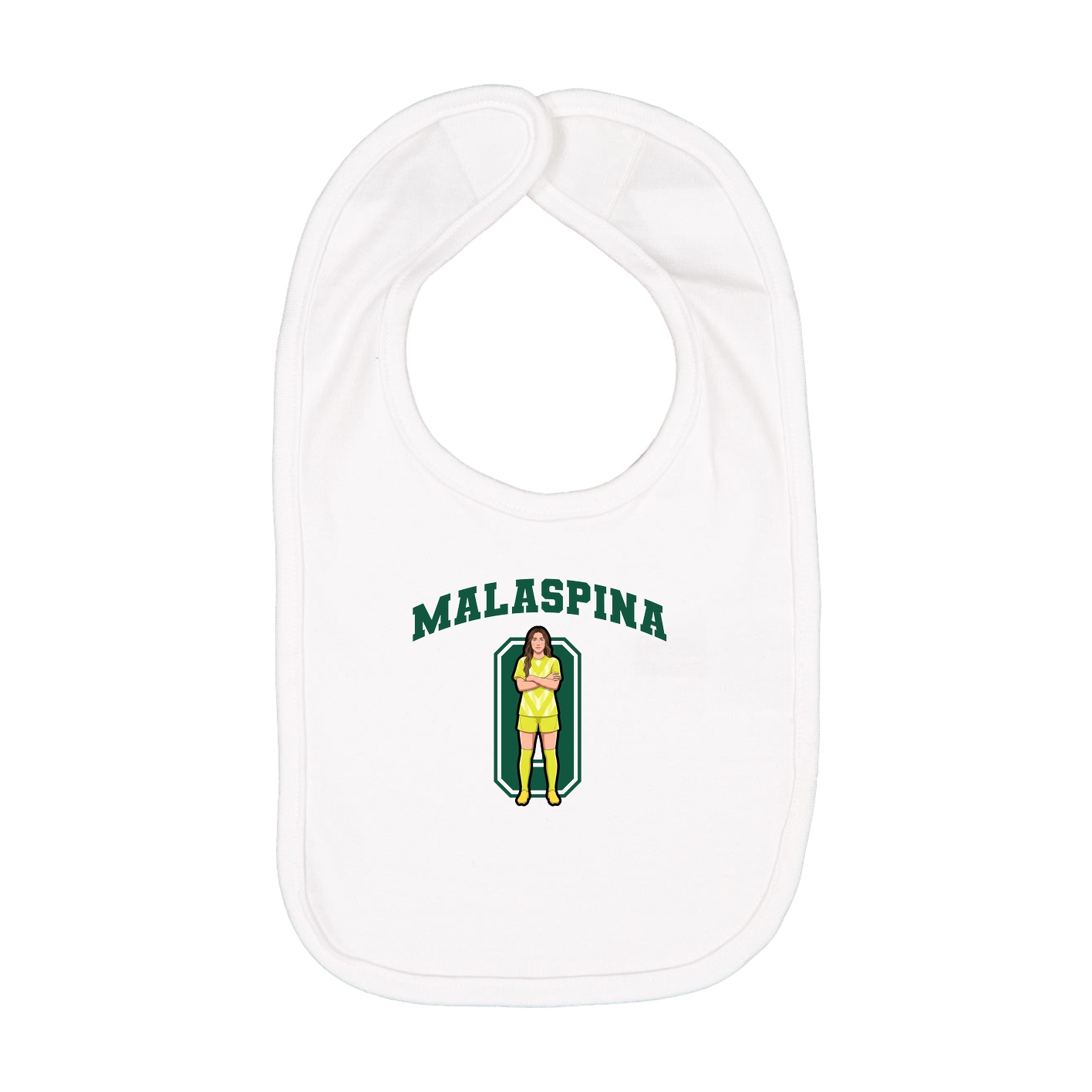 Infant Bib — Number in White