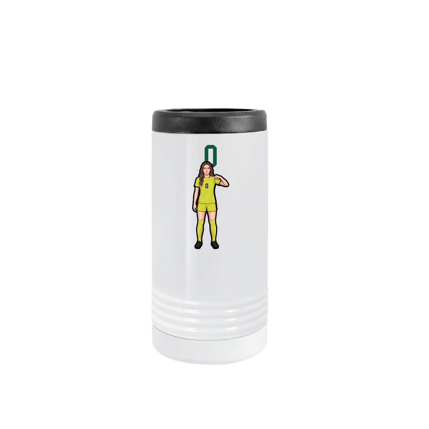 Slim Beverage Holder — Number Top in White