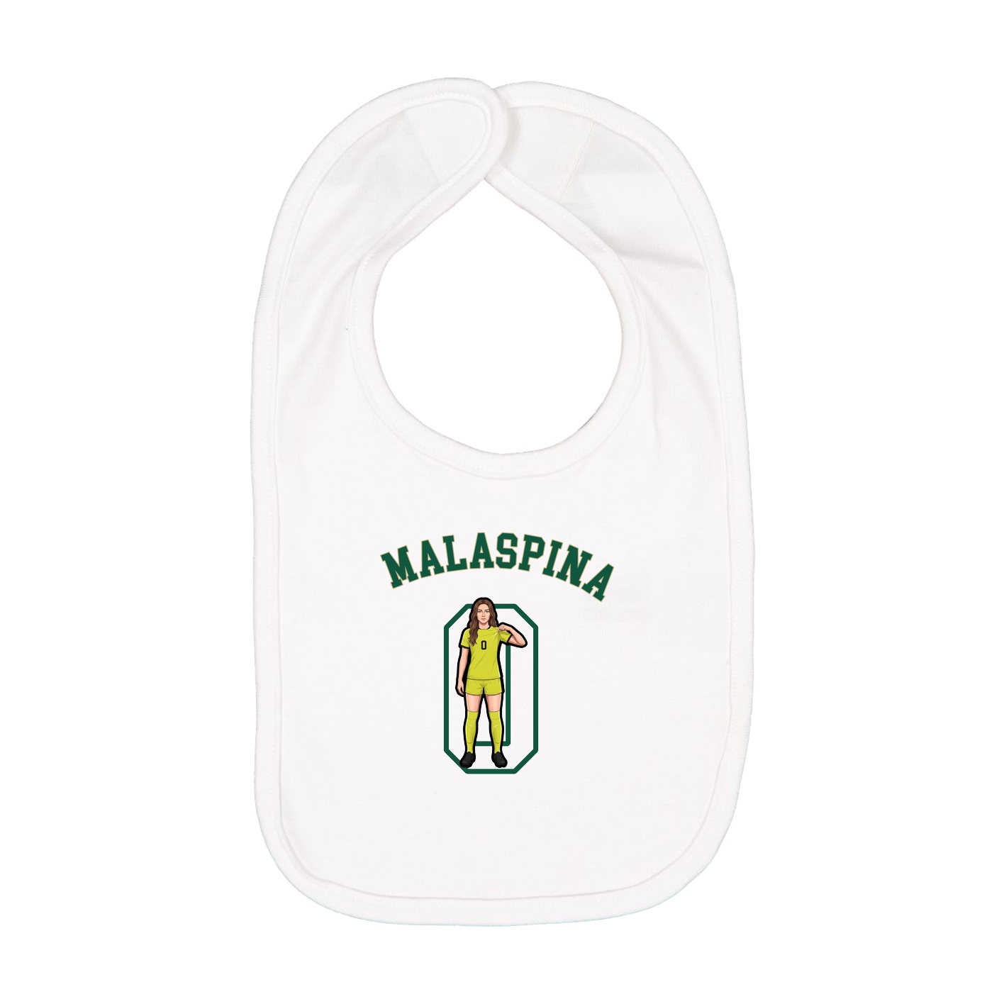 Infant Bib — Shirsey Arch in White