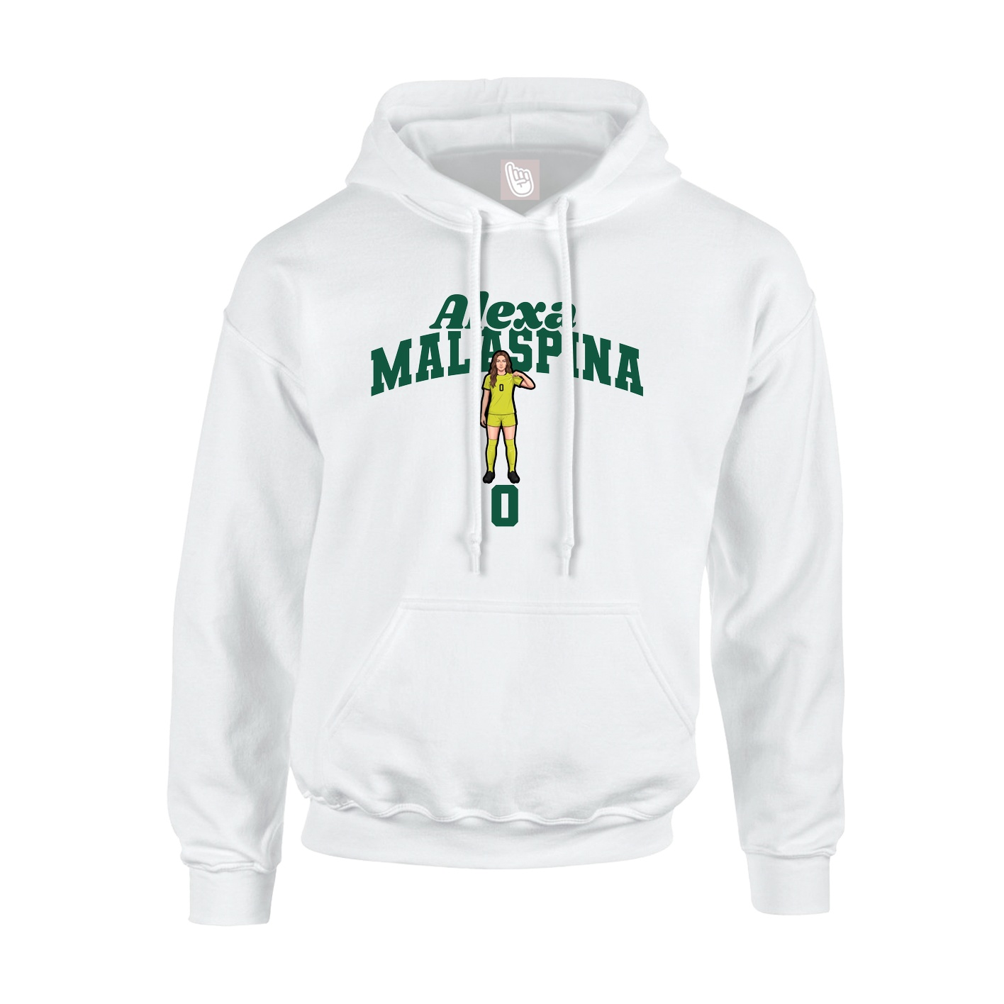 Youth Hoodie — Signature Arch in White
