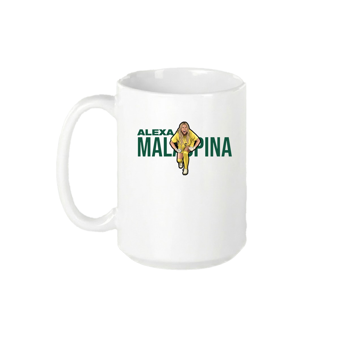 15oz Coffee Mug — Player Name in White