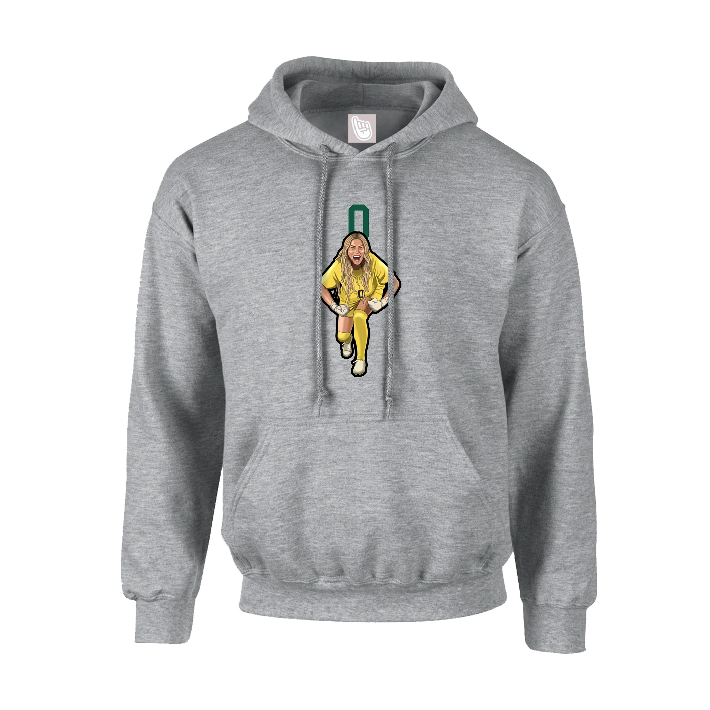 Hoodie — Number Top in Grey