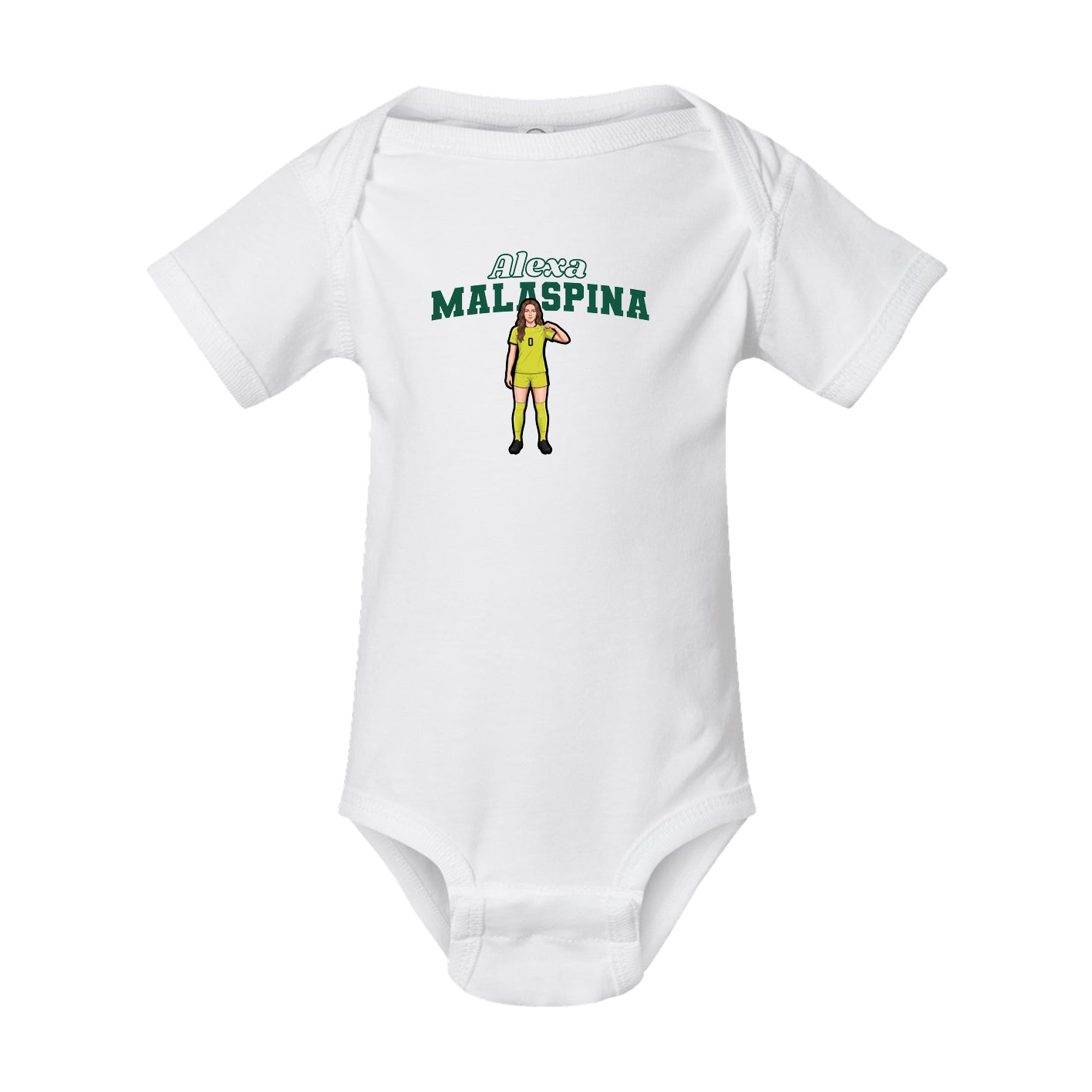 Baby Onesie — Name Arch in White