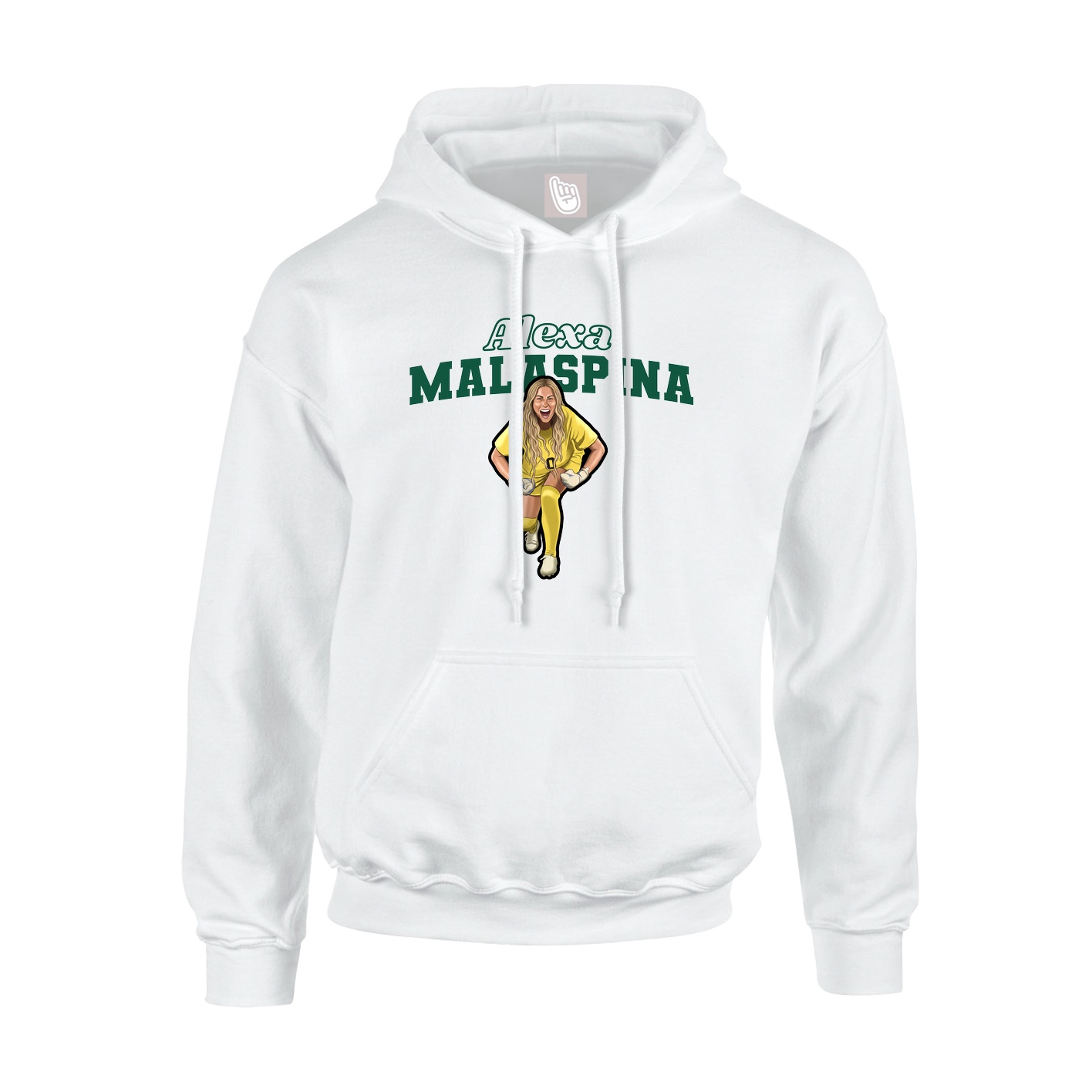Hoodie — Name Arch in White