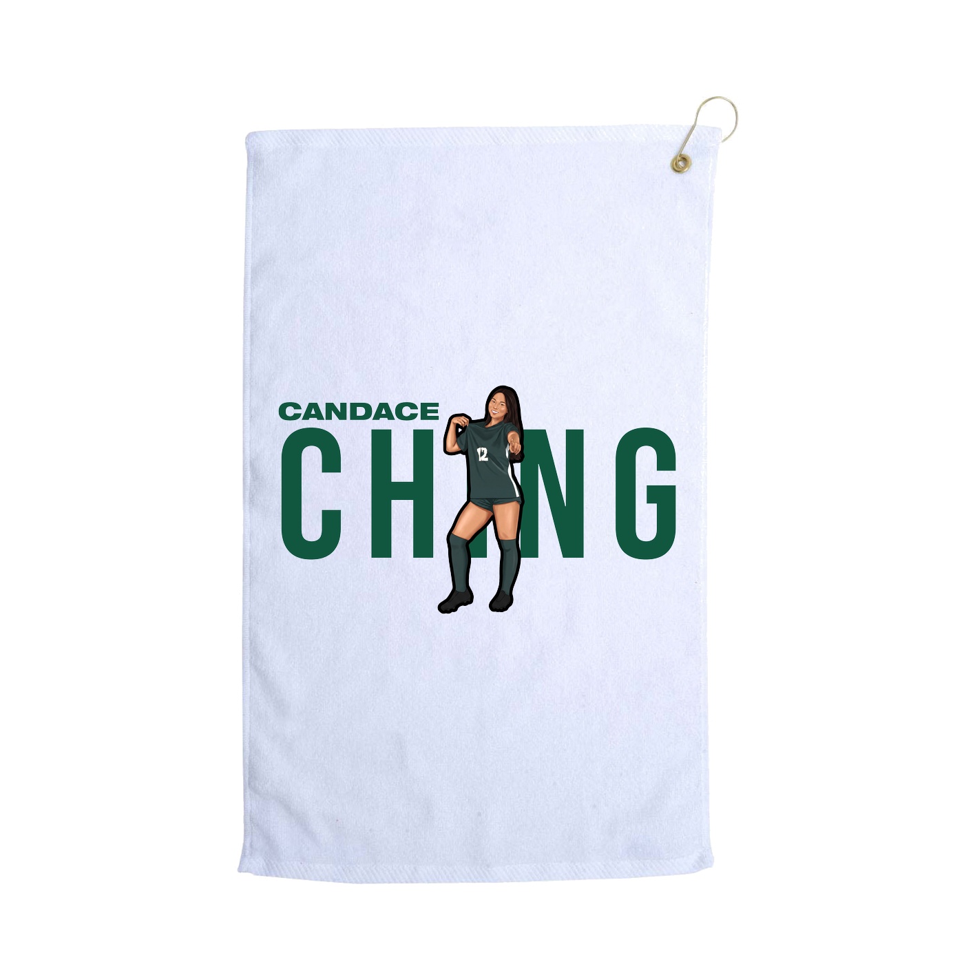 Golf Towel — Player Name in White