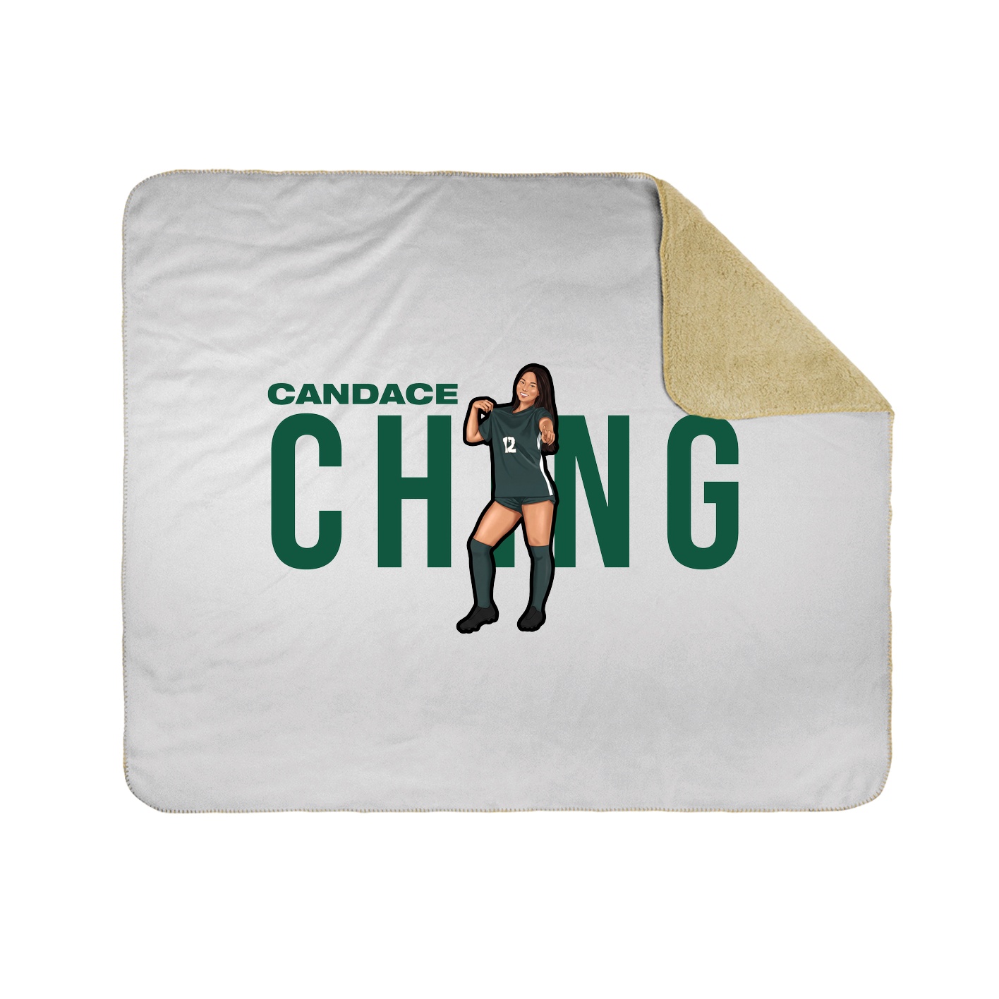 Throw Blanket — Player Name in White