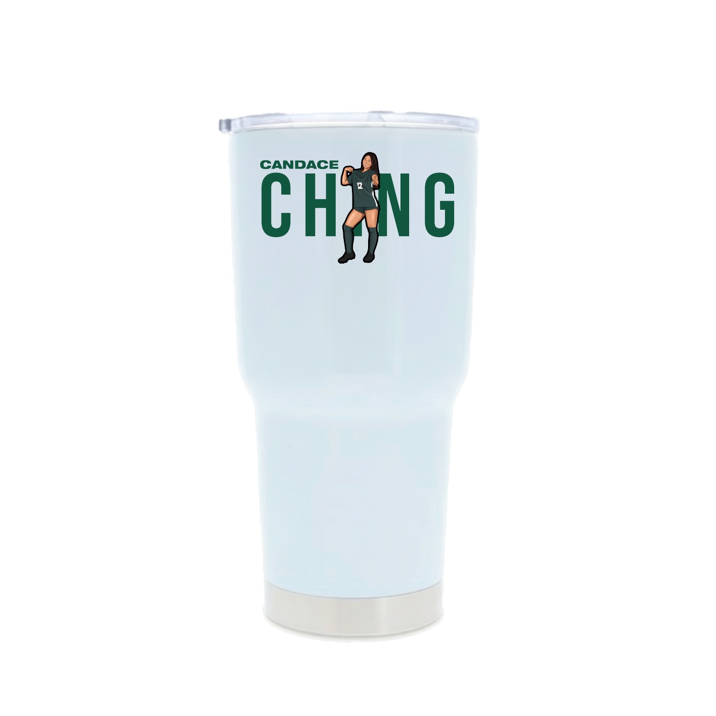 30oz Stainless Steel Tumbler — Player Name in White