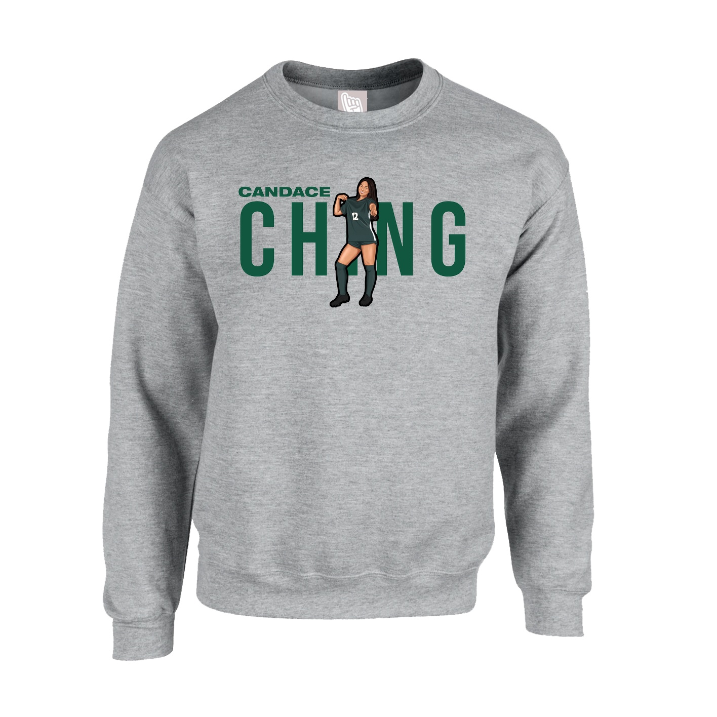 Fleece Crew — Player Name in Grey