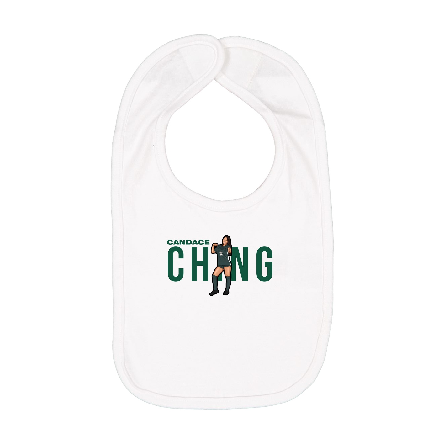 Infant Bib — Player Name in White
