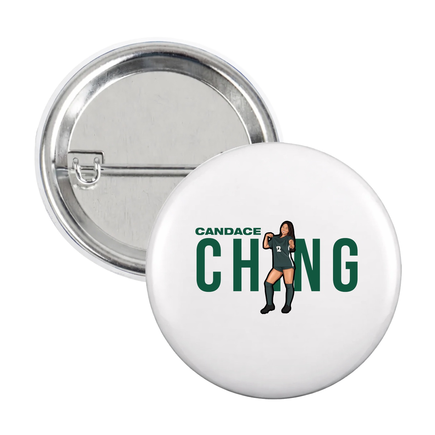 Game Day Button — Player Name in White