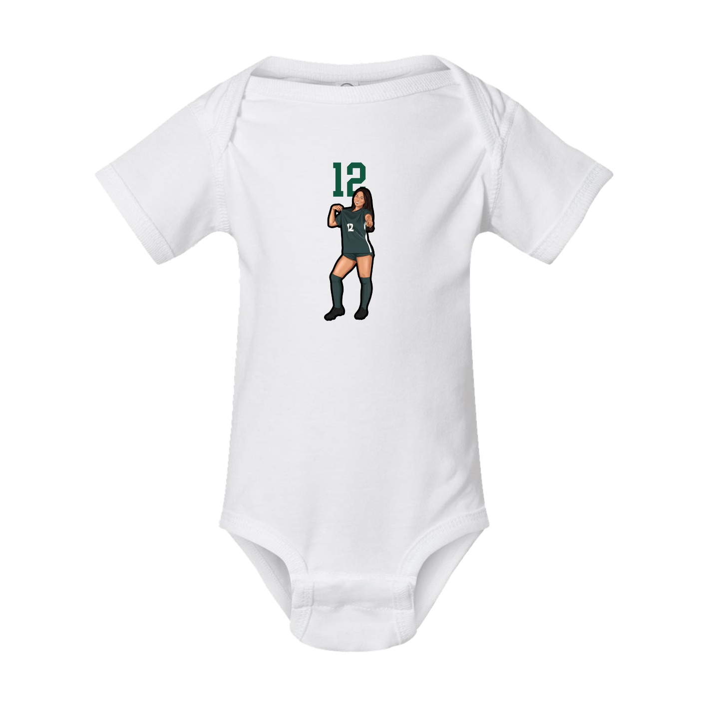 Baby Onesie — Number Top in White