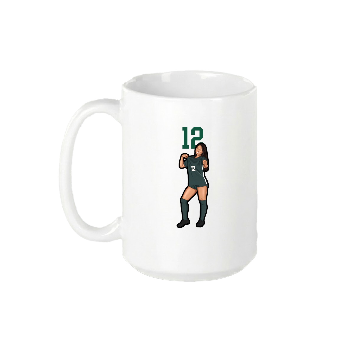 15oz Coffee Mug — Number Top in White