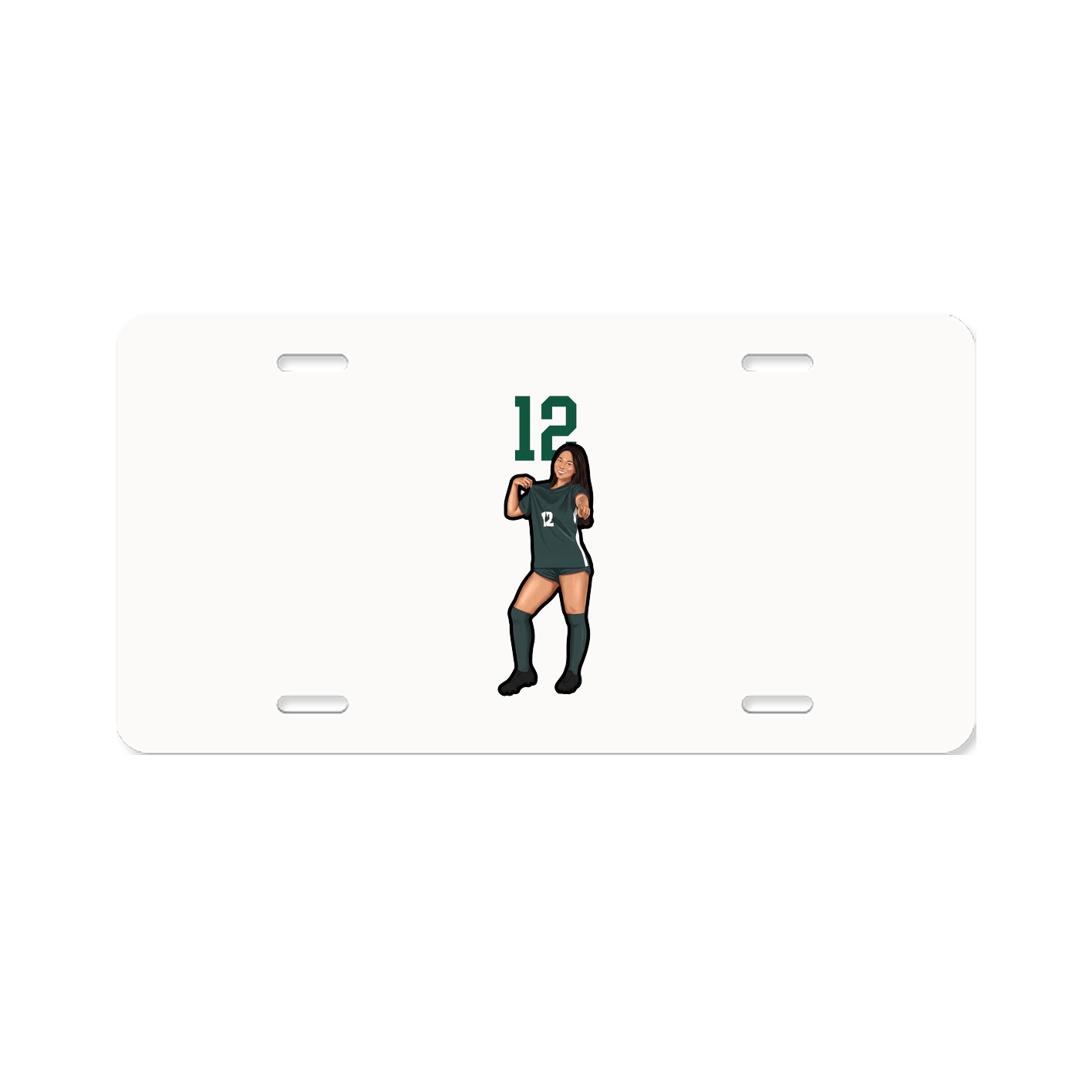 License Plate — Number Top in Classic