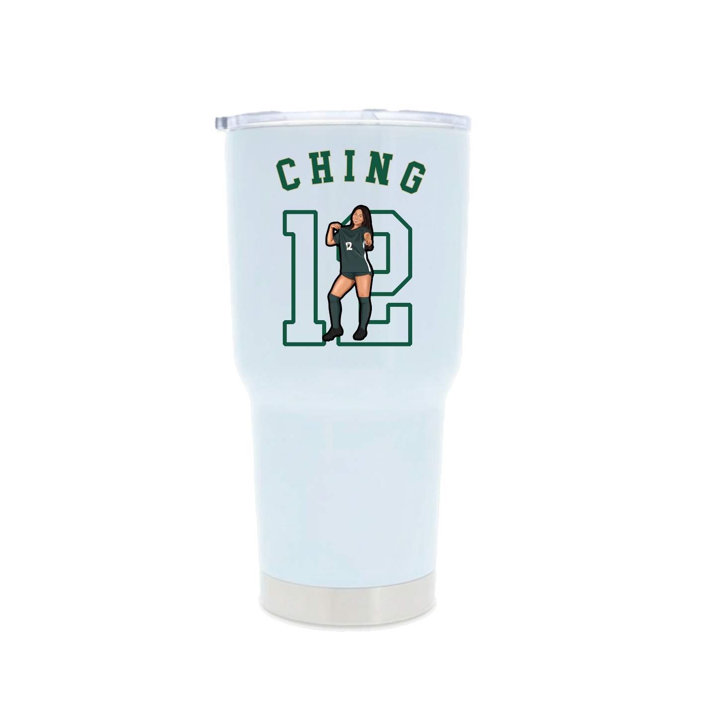 30oz Stainless Steel Tumbler — Shirsey Arch in White