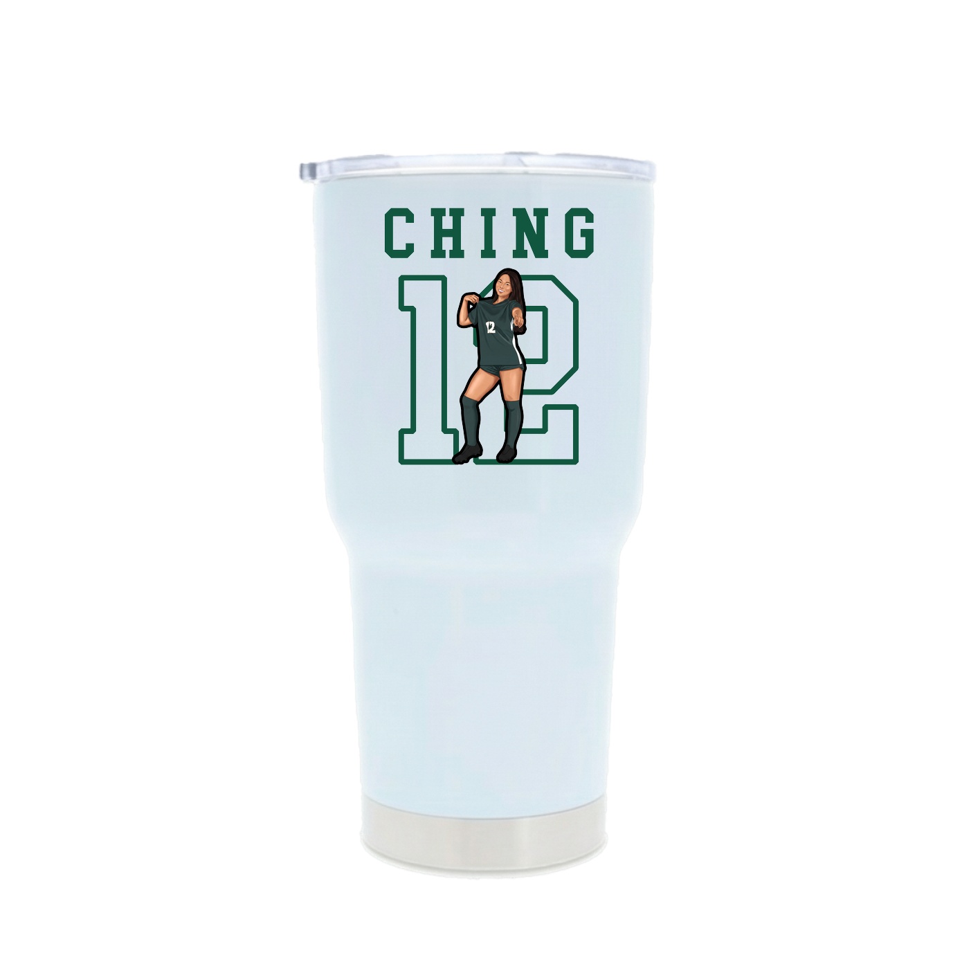 30oz Stainless Steel Tumbler — Shirsey in White