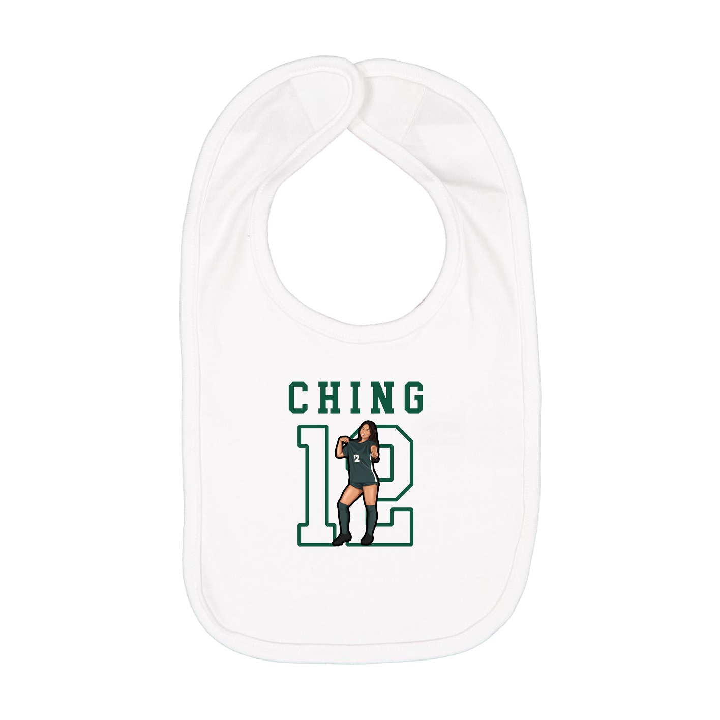 Infant Bib — Shirsey in White