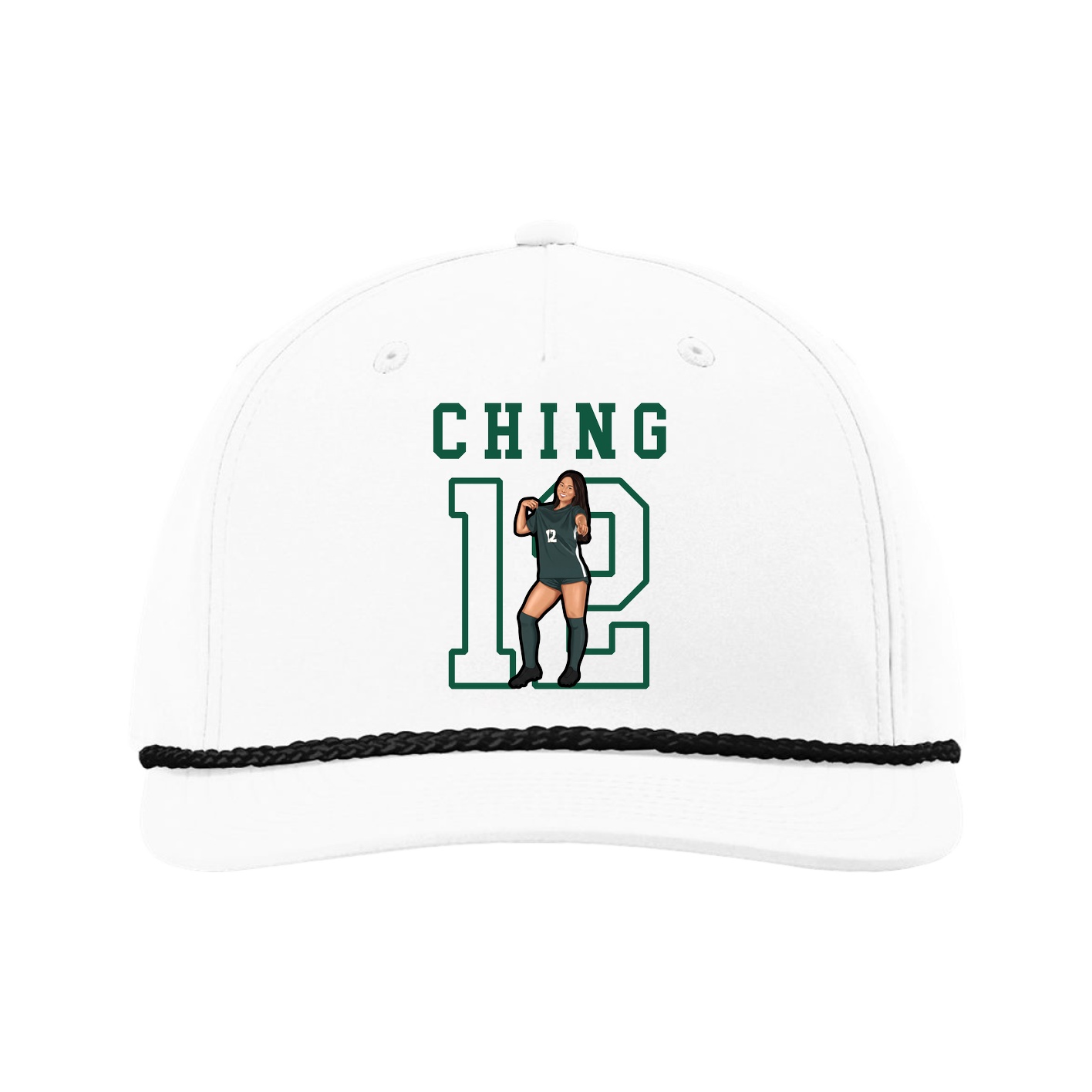 Five-Panel Classic Rope Cap — Shirsey in White