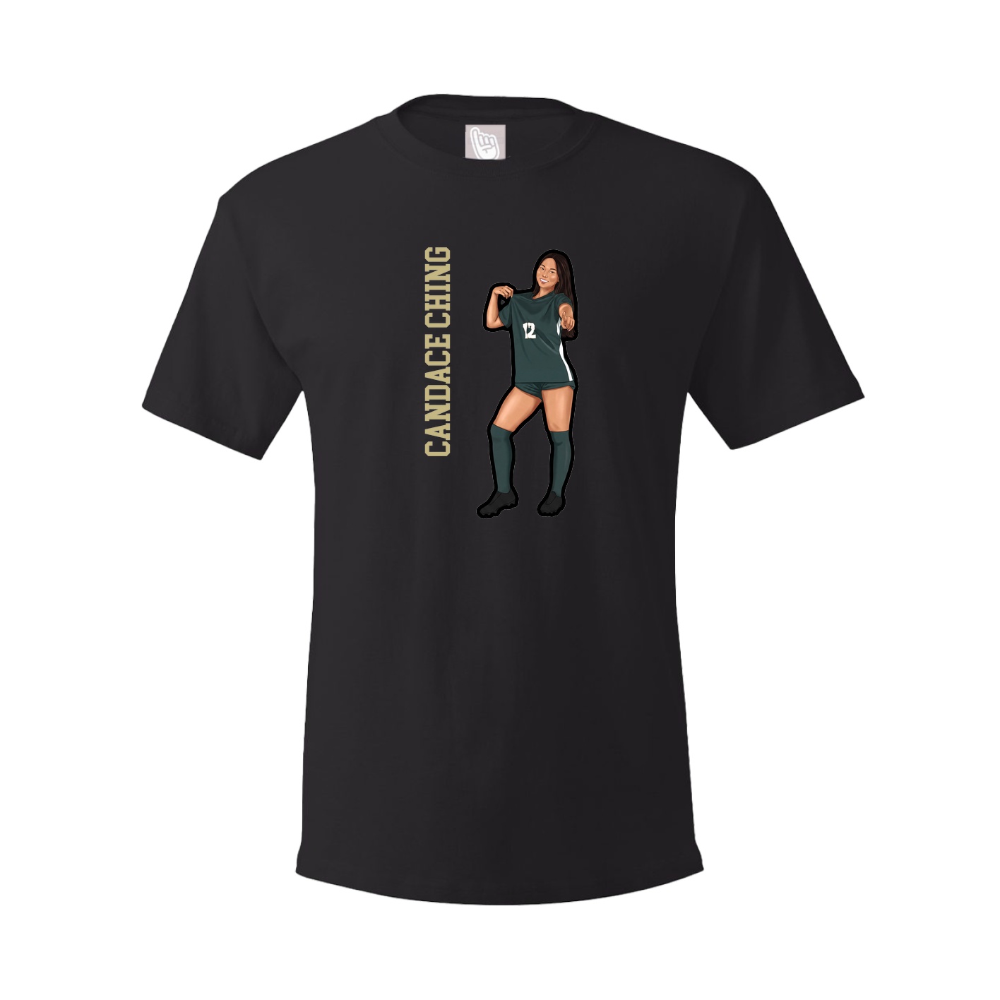 Tee — Name Vertical in Black