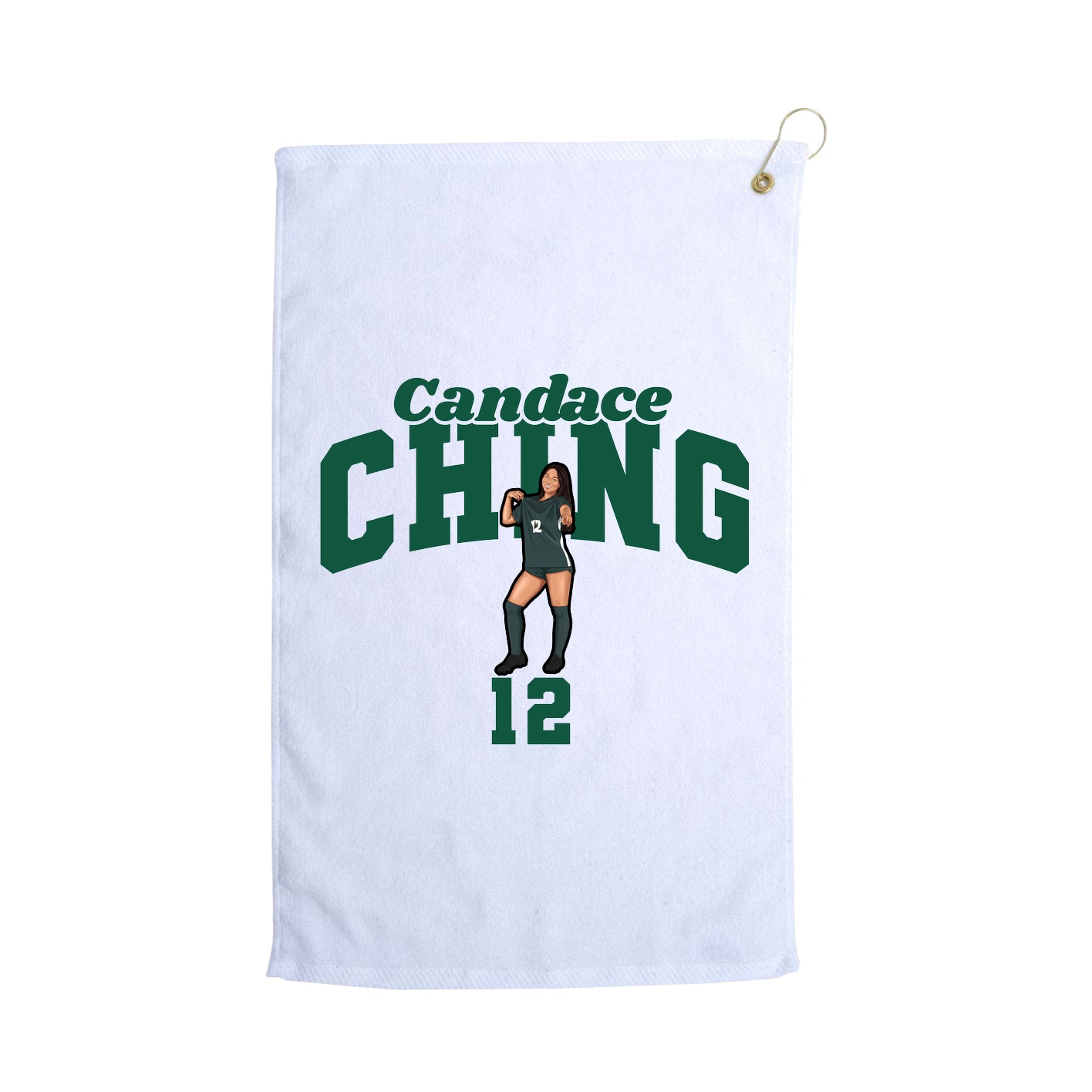 Golf Towel — Signature Arch in White