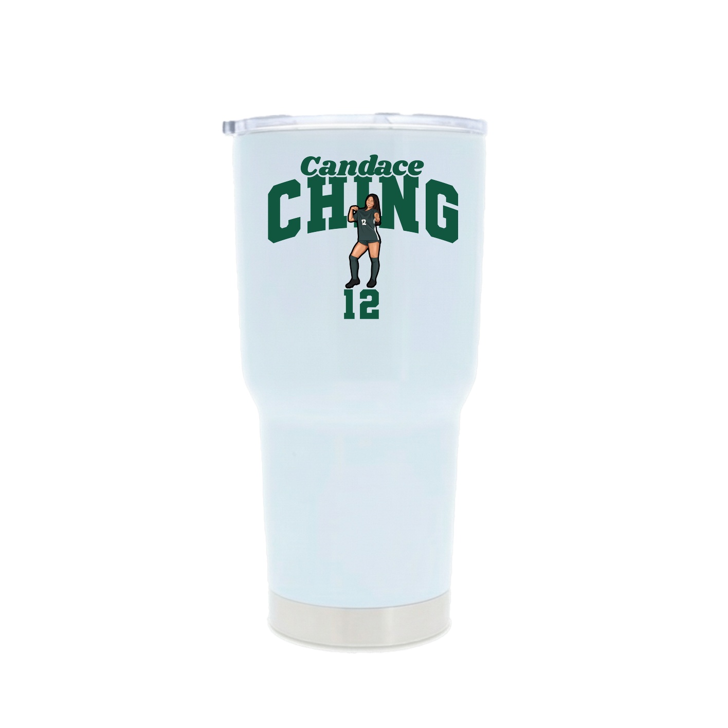 30oz Stainless Steel Tumbler — Signature Arch in White