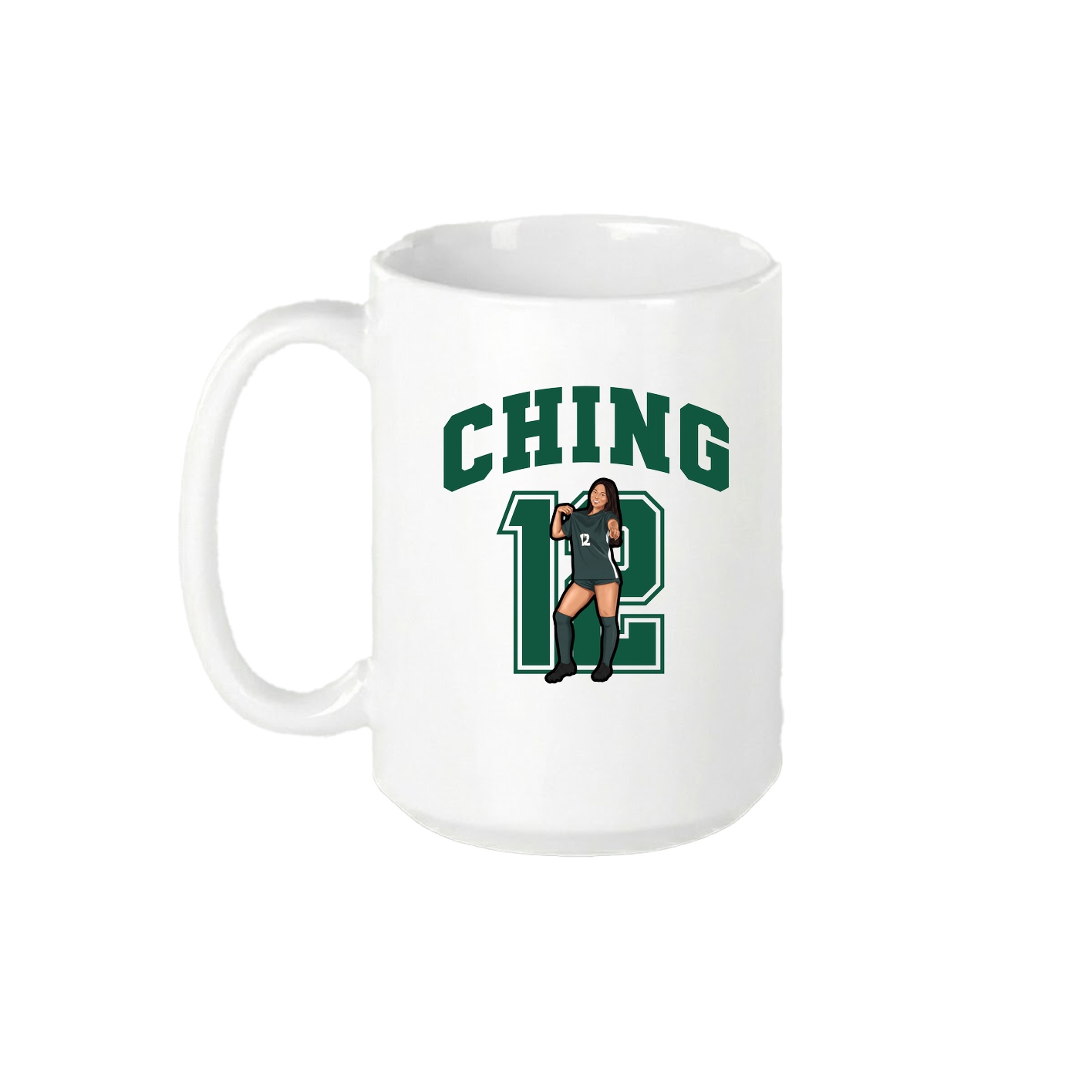 15oz Coffee Mug — Number in White