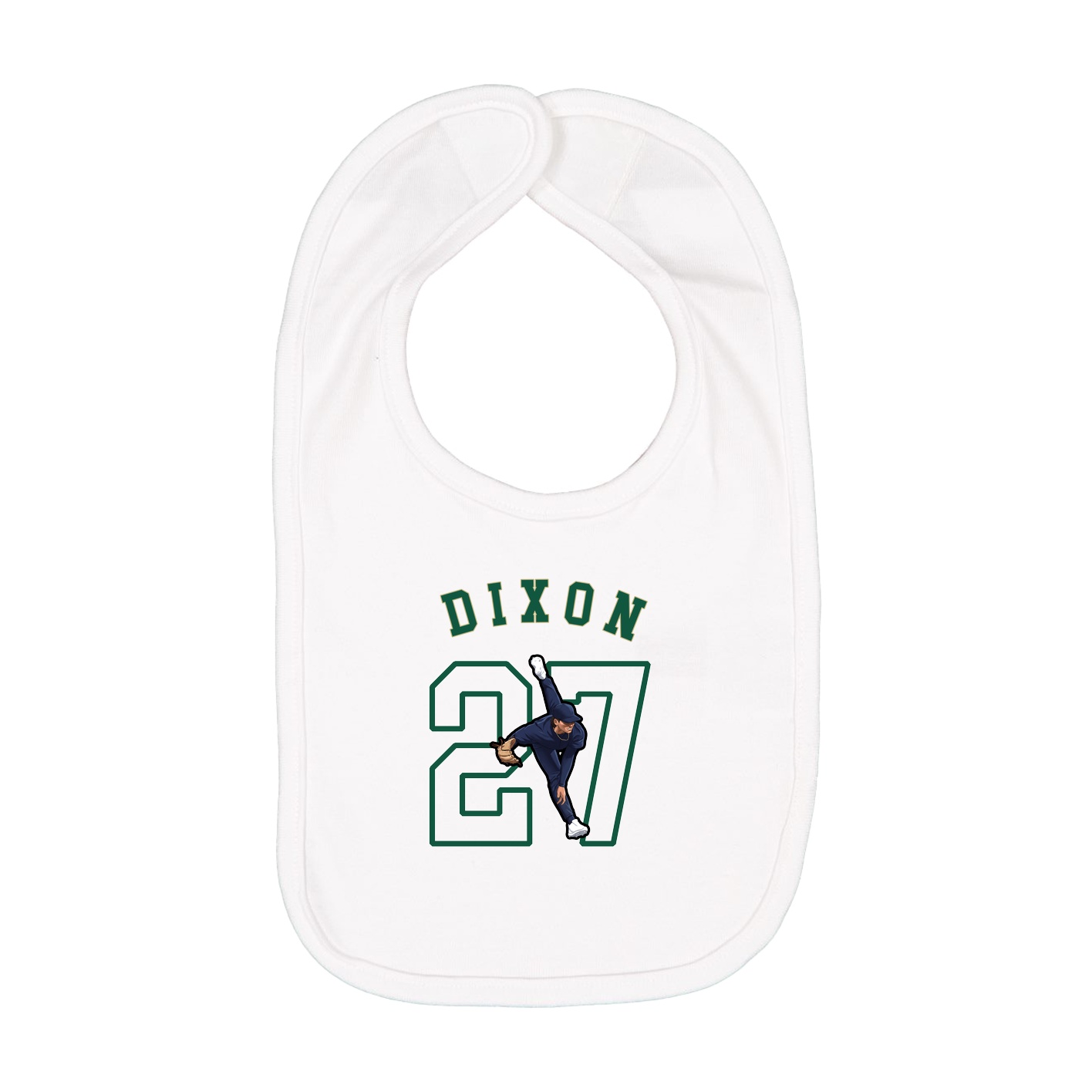 Infant Bib — Shirsey Arch in White