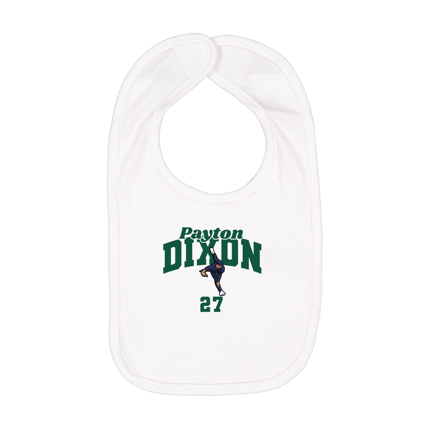 Infant Bib — Signature Arch in White