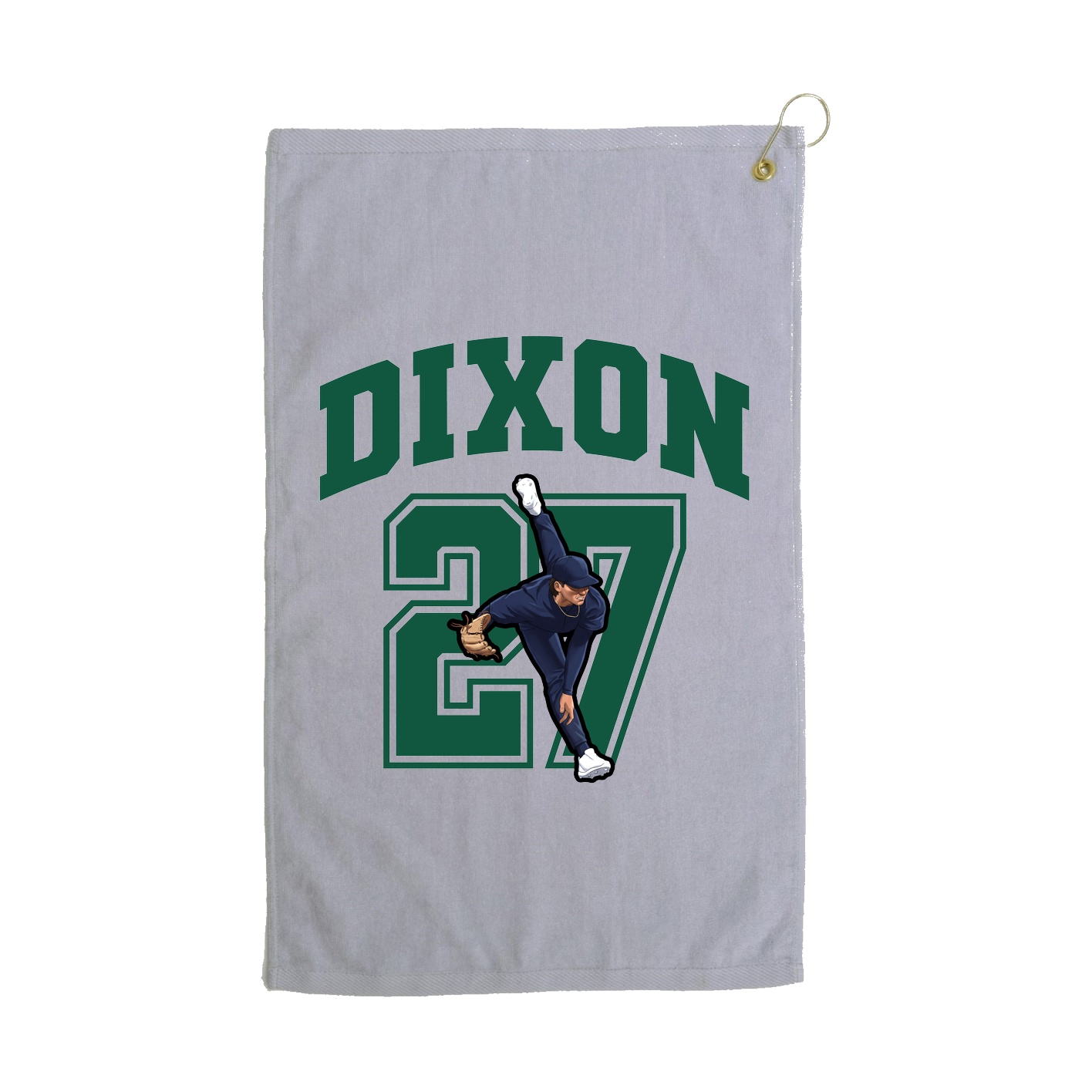 Golf Towel — Number in Grey