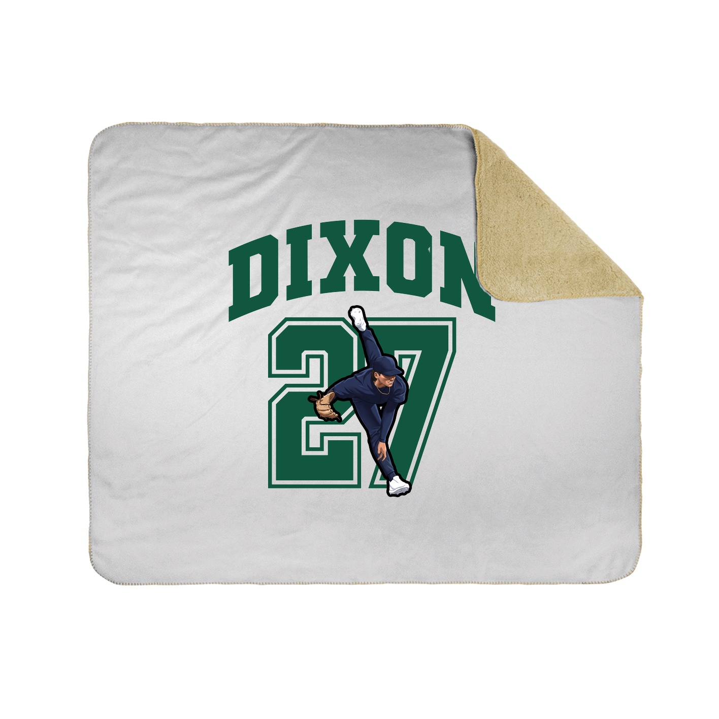 Throw Blanket — Number in White