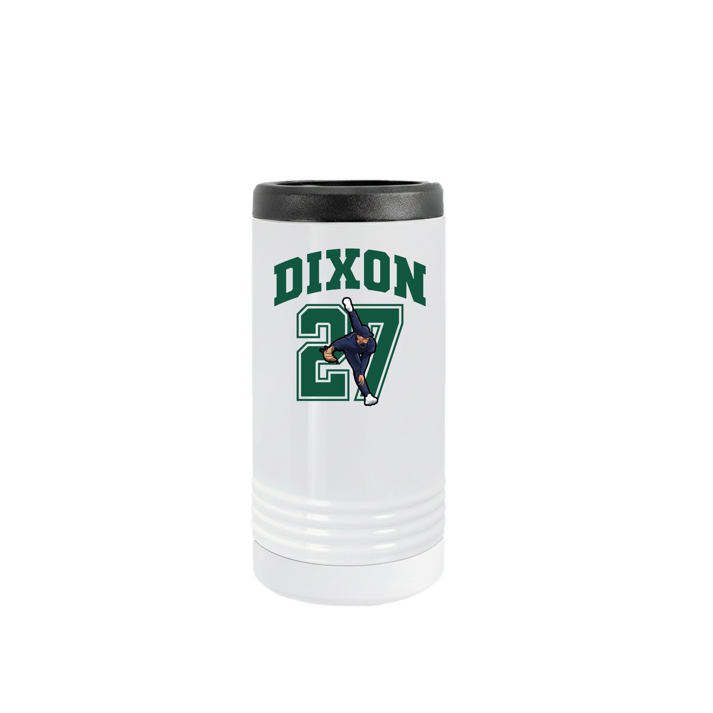 Slim Beverage Holder — Number in White