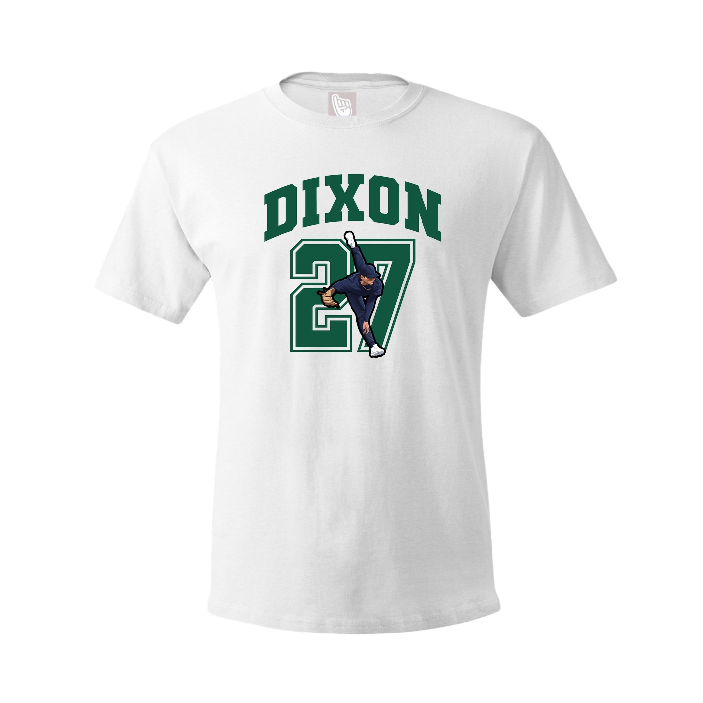 Youth Tee — Number in White