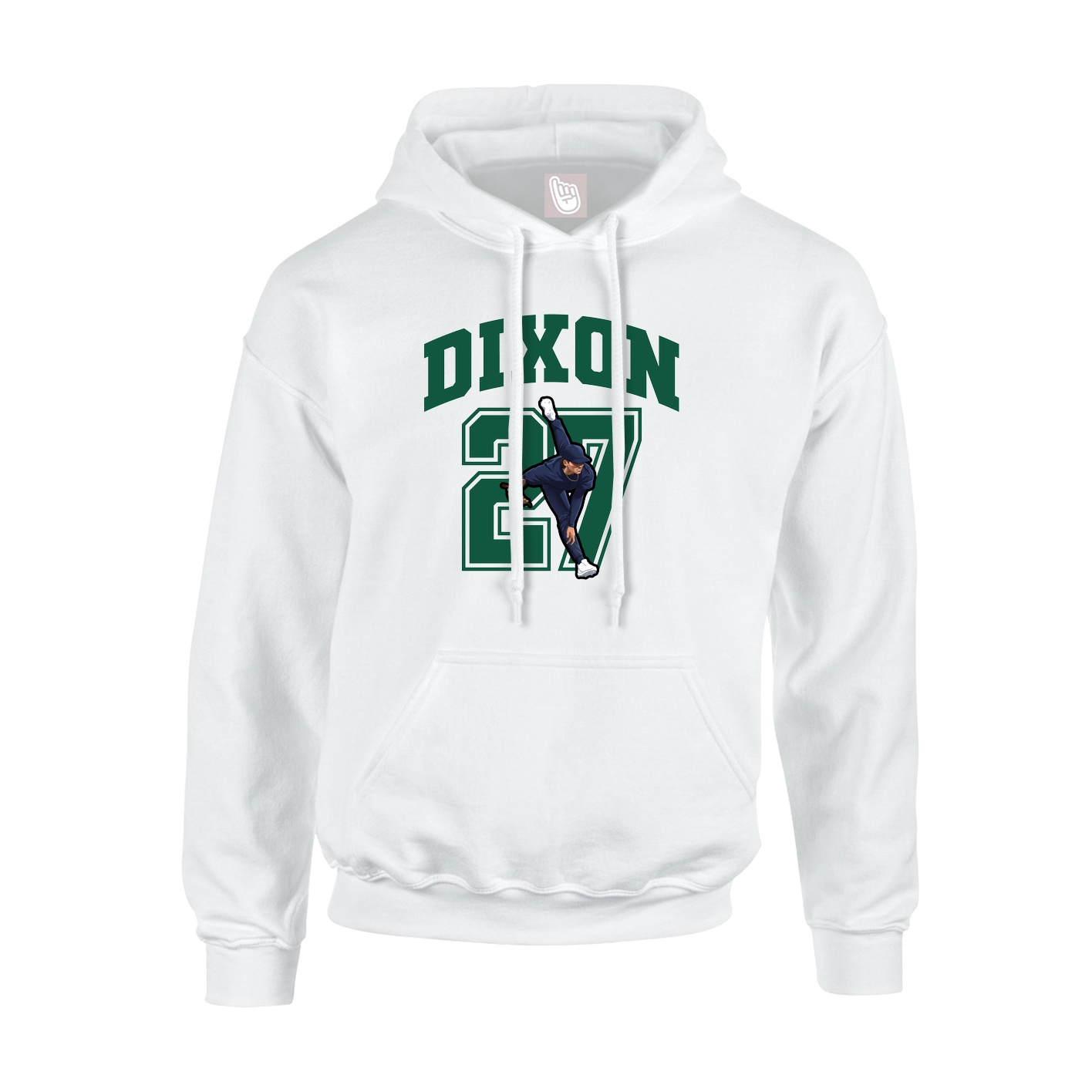 Youth Hoodie — Number in White