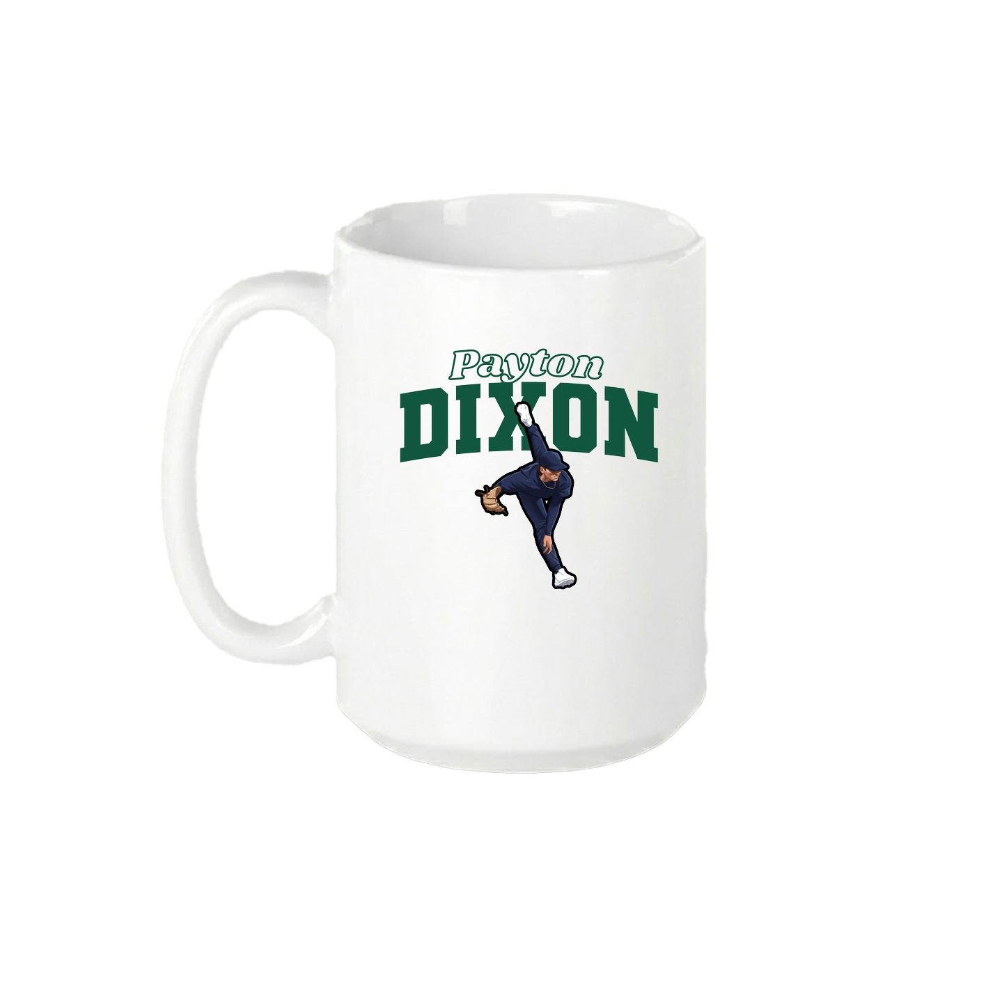 15oz Coffee Mug — Name Arch in White