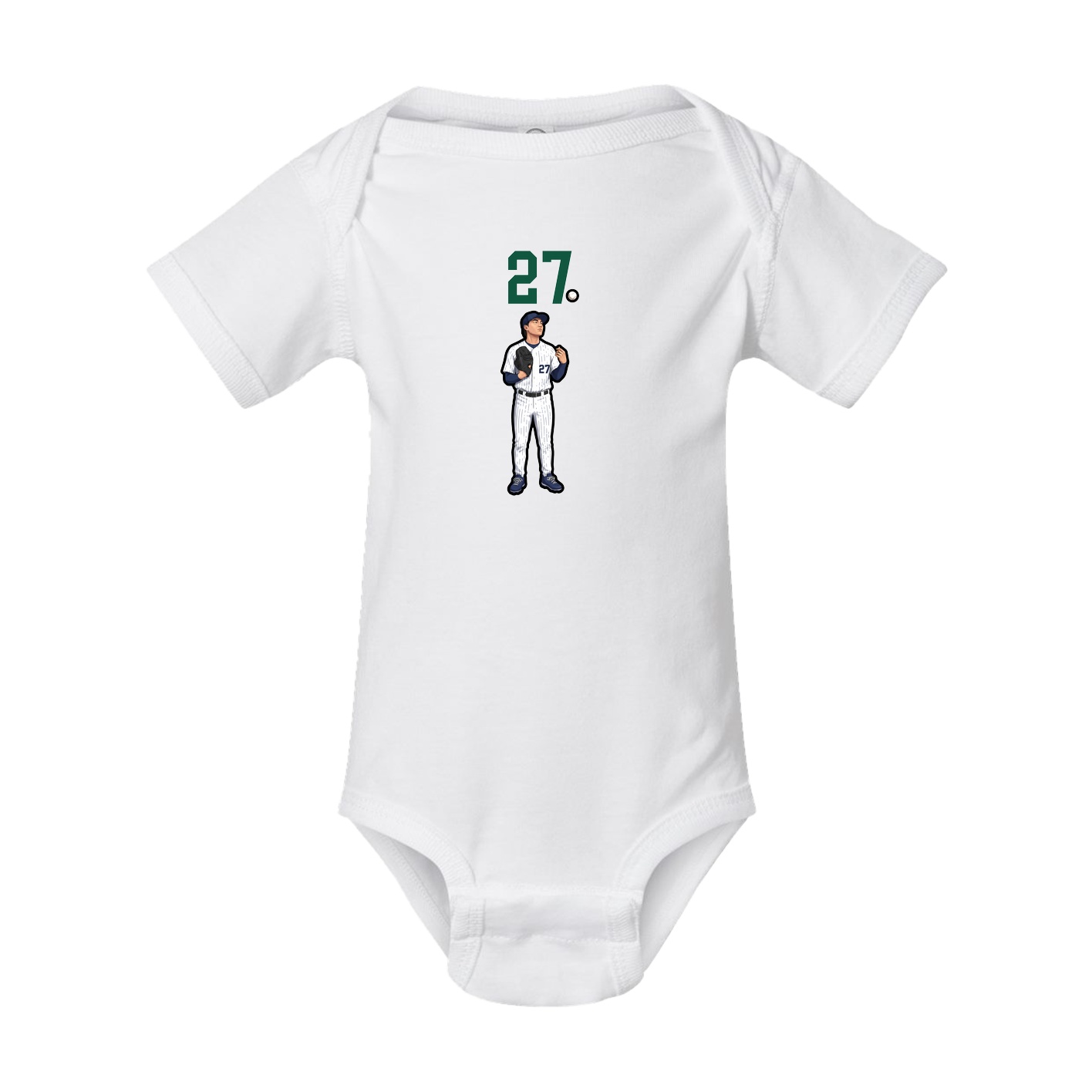 Baby Onesie — Number Top in White