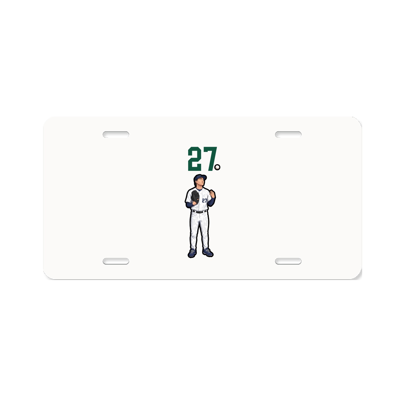 License Plate — Number Top in Classic