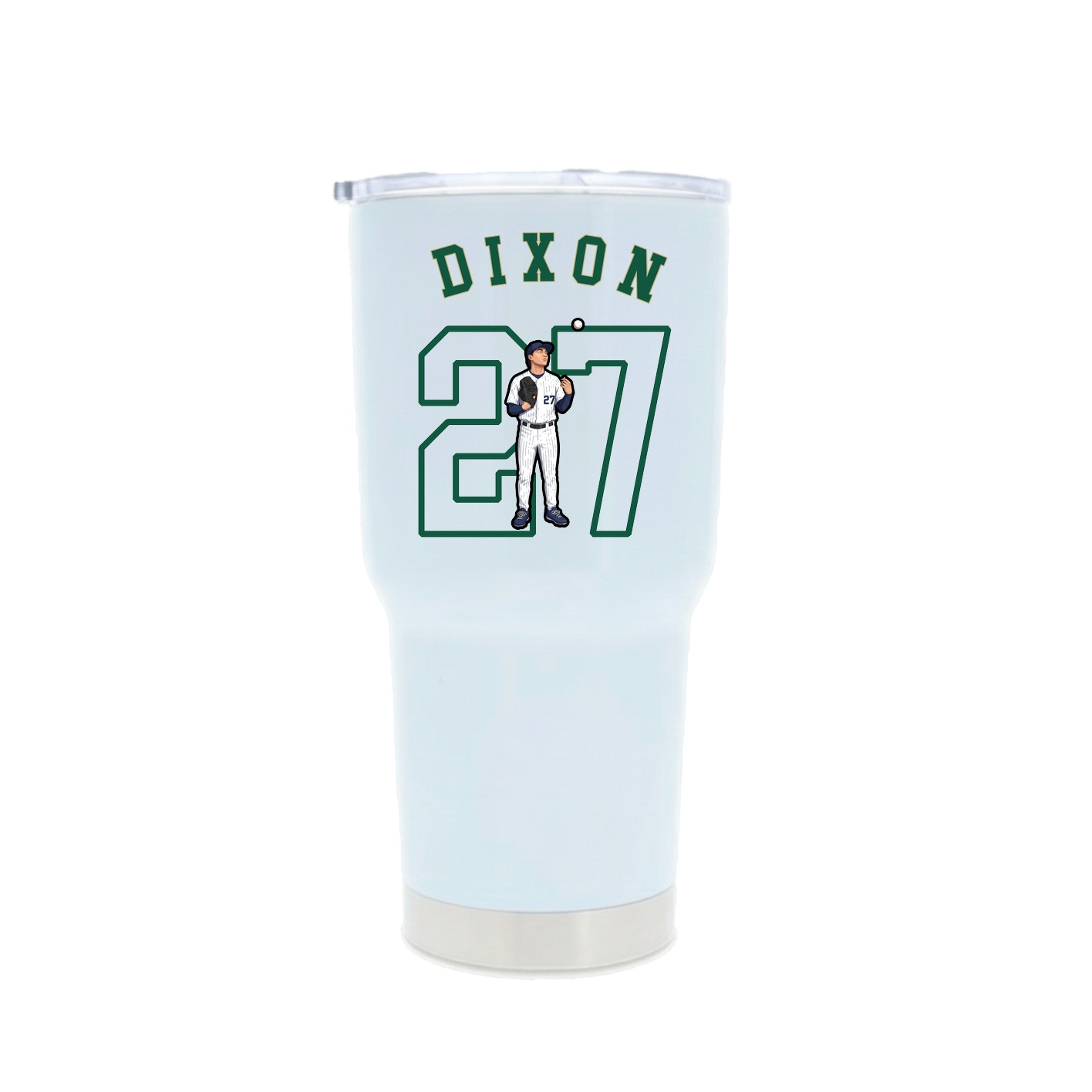 30oz Stainless Steel Tumbler — Shirsey Arch in White